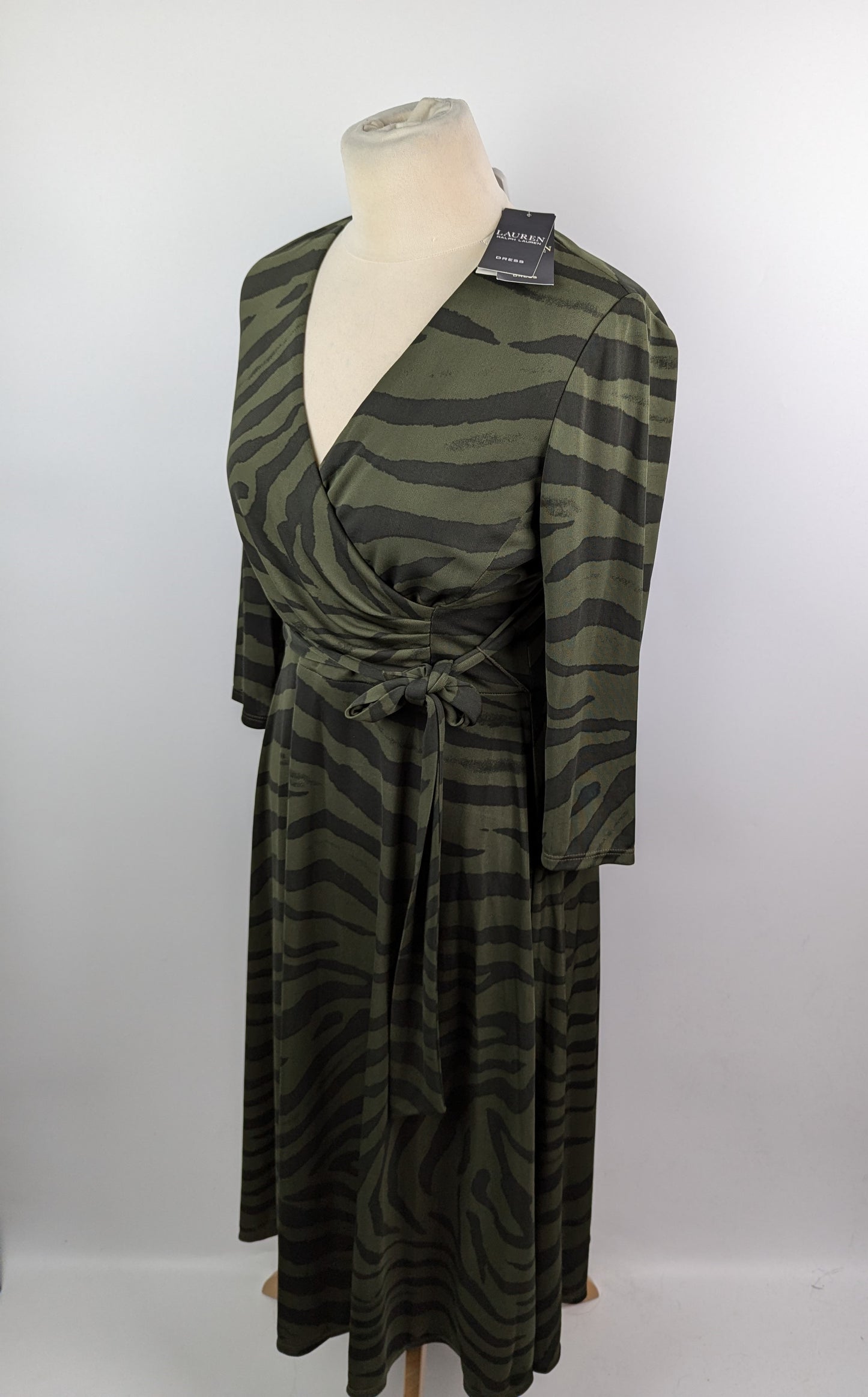 Lauren by Ralph Lauren Carlyna Wrap Dress - Green / Black