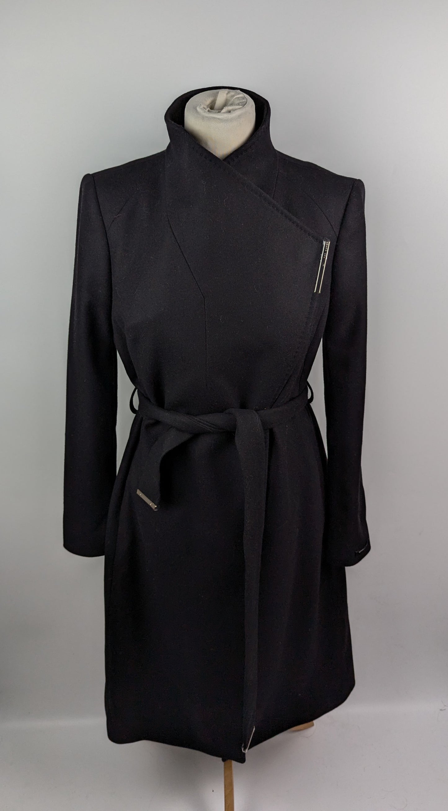 Ted Baker Womens Rose Midi Wool Jacket - Black