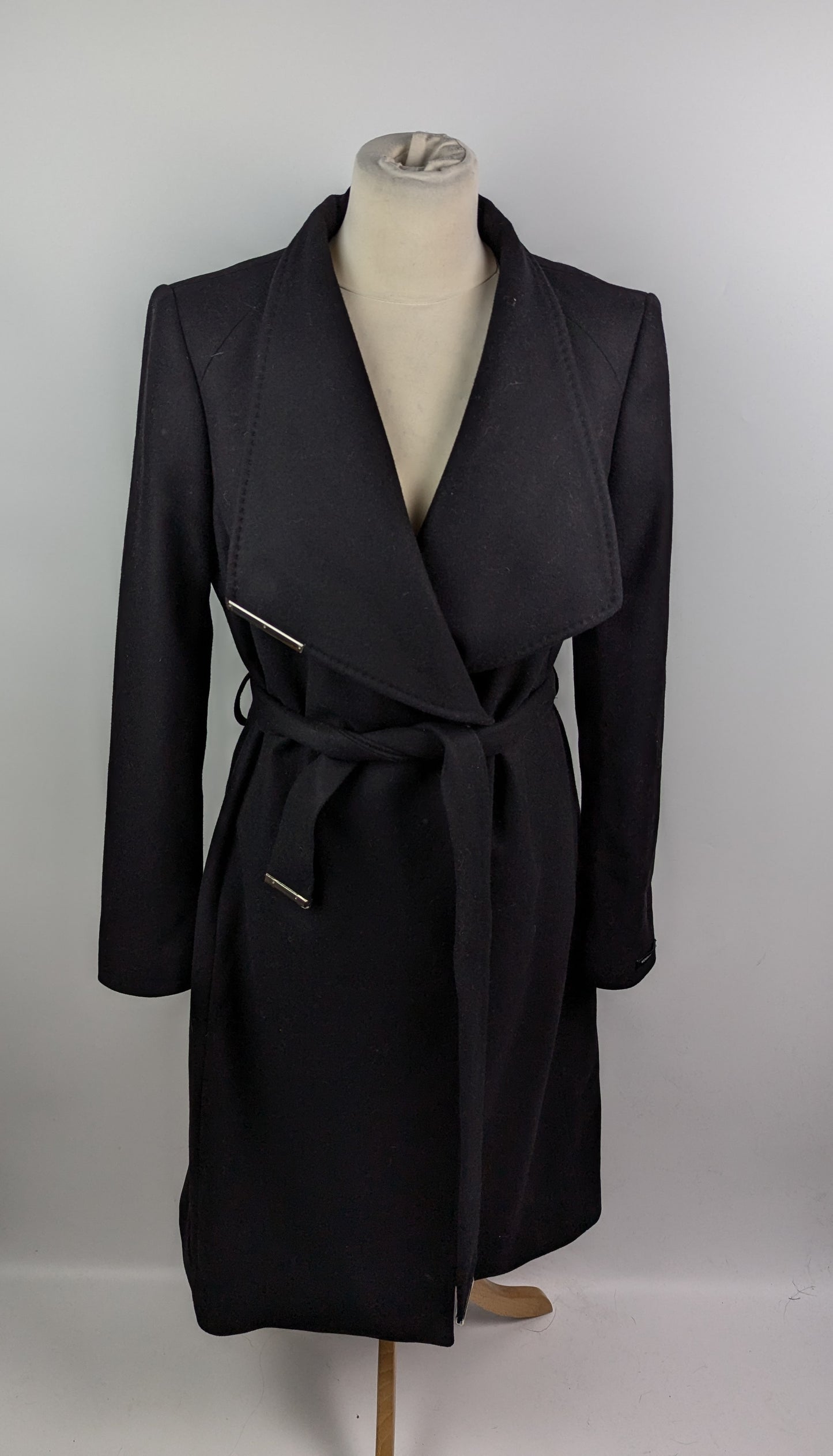 Ted Baker Womens Rose Midi Wool Jacket - Black