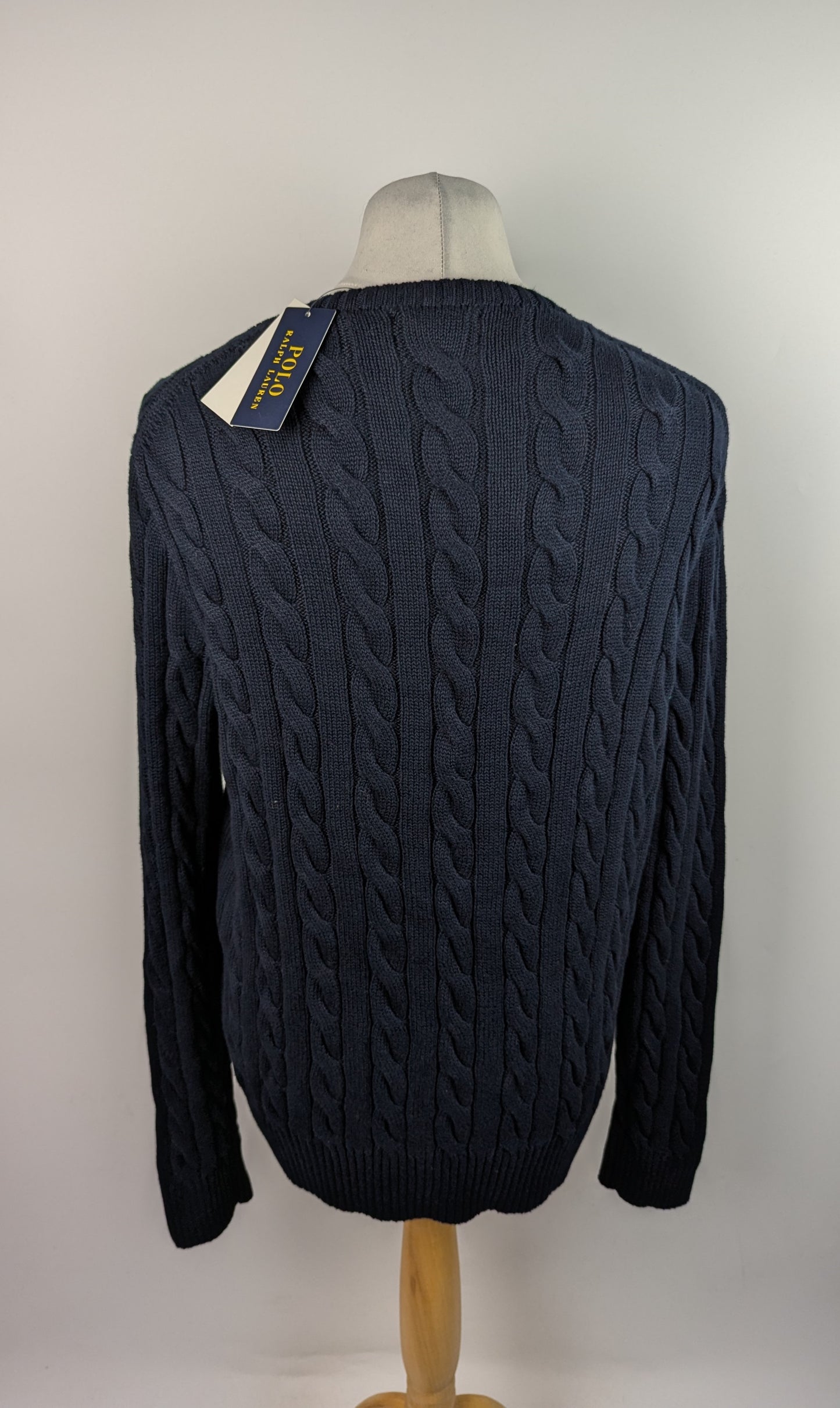 POLO RALPH LAUREN Mens Cable Knit Jumper - Blue