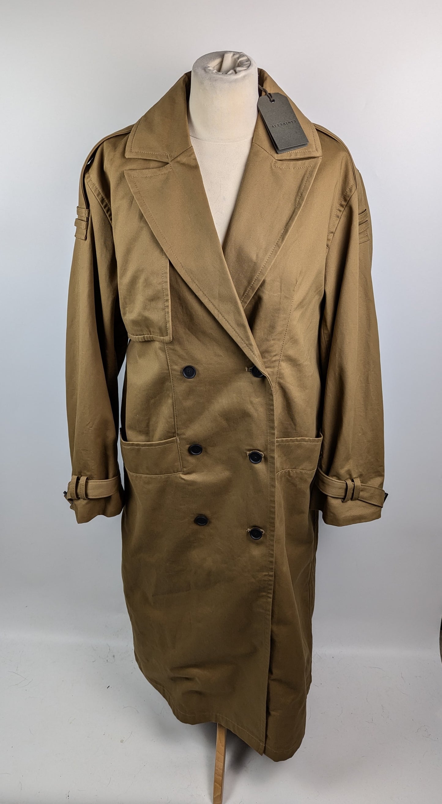AllSaints Wyatt Trench Coat Womens - Brown