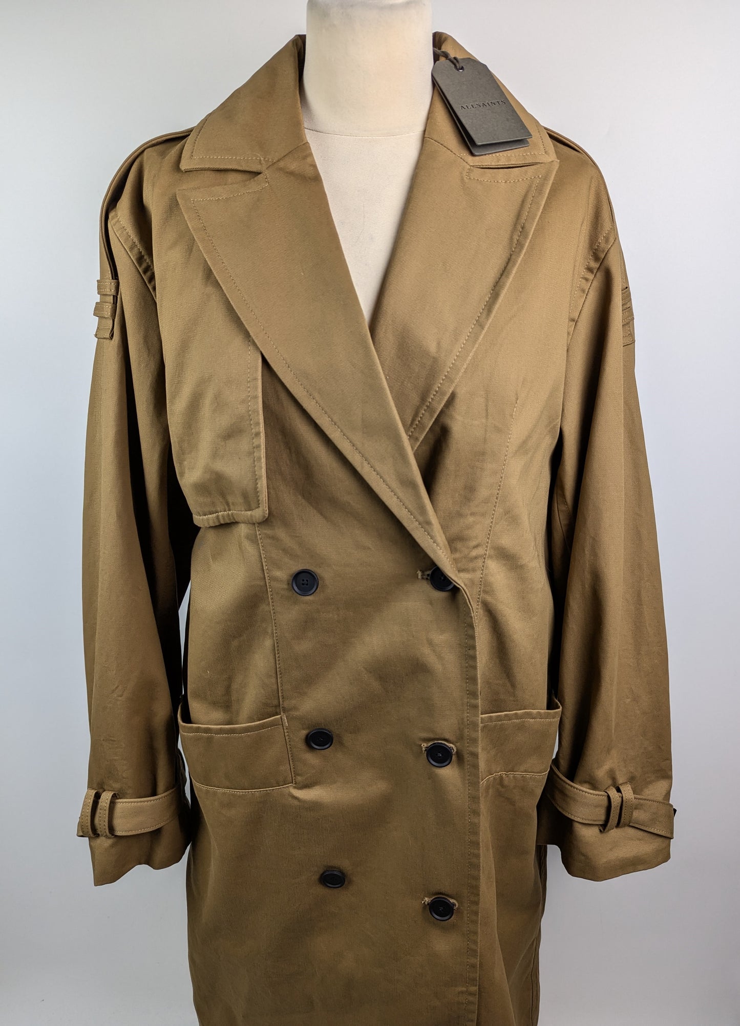AllSaints Wyatt Trench Coat Womens - Brown