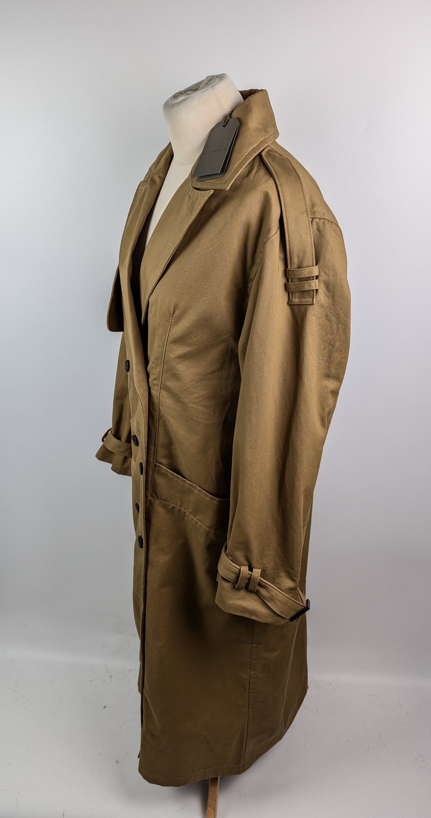 AllSaints Wyatt Trench Coat Womens - Brown