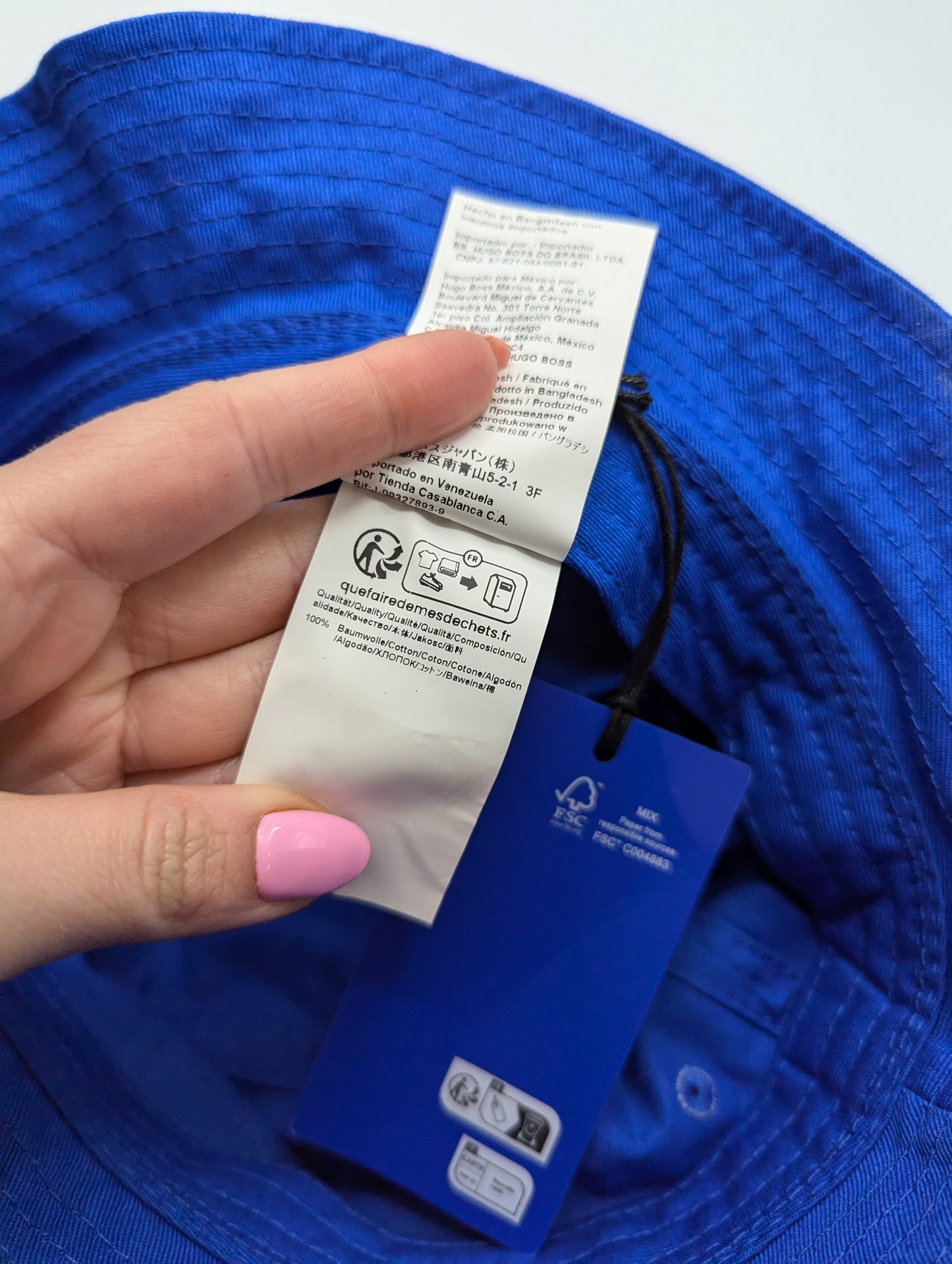 HUGO Unisex Gyn Bucket Hat - Blue