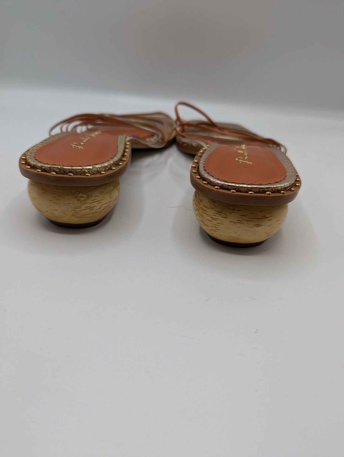 Paula Torres Mule Womens Sandals - Brown / Gold