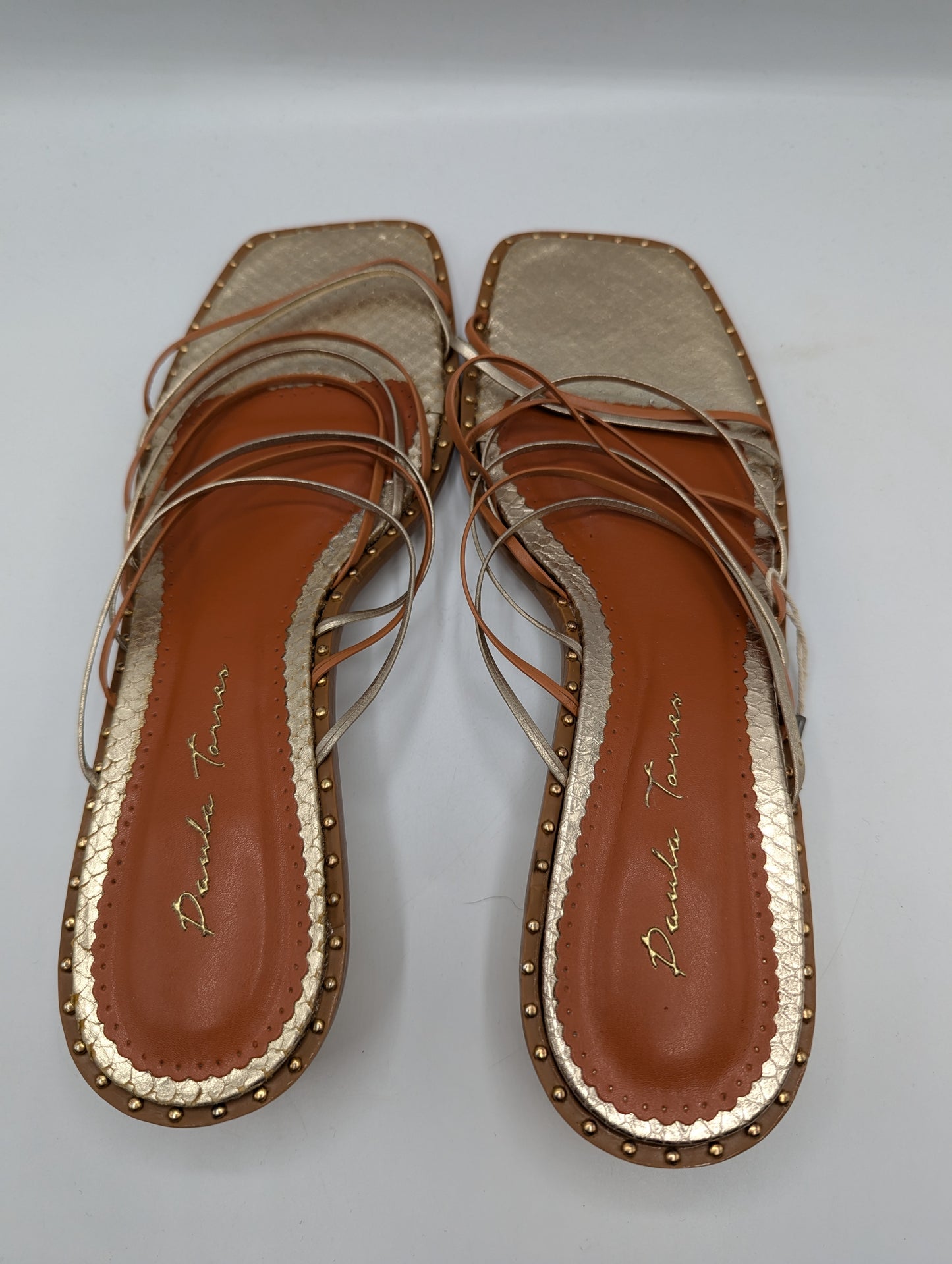 Paula Torres Mule Womens Sandals - Brown / Gold