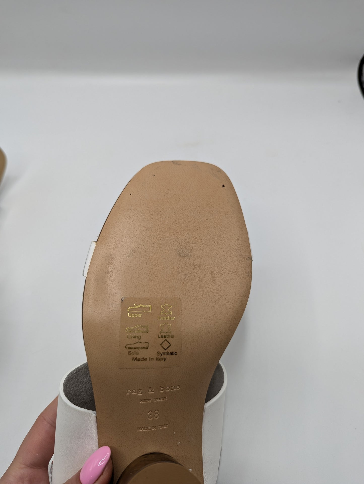 Rag & Bone City Sandal Leather - White / Brown