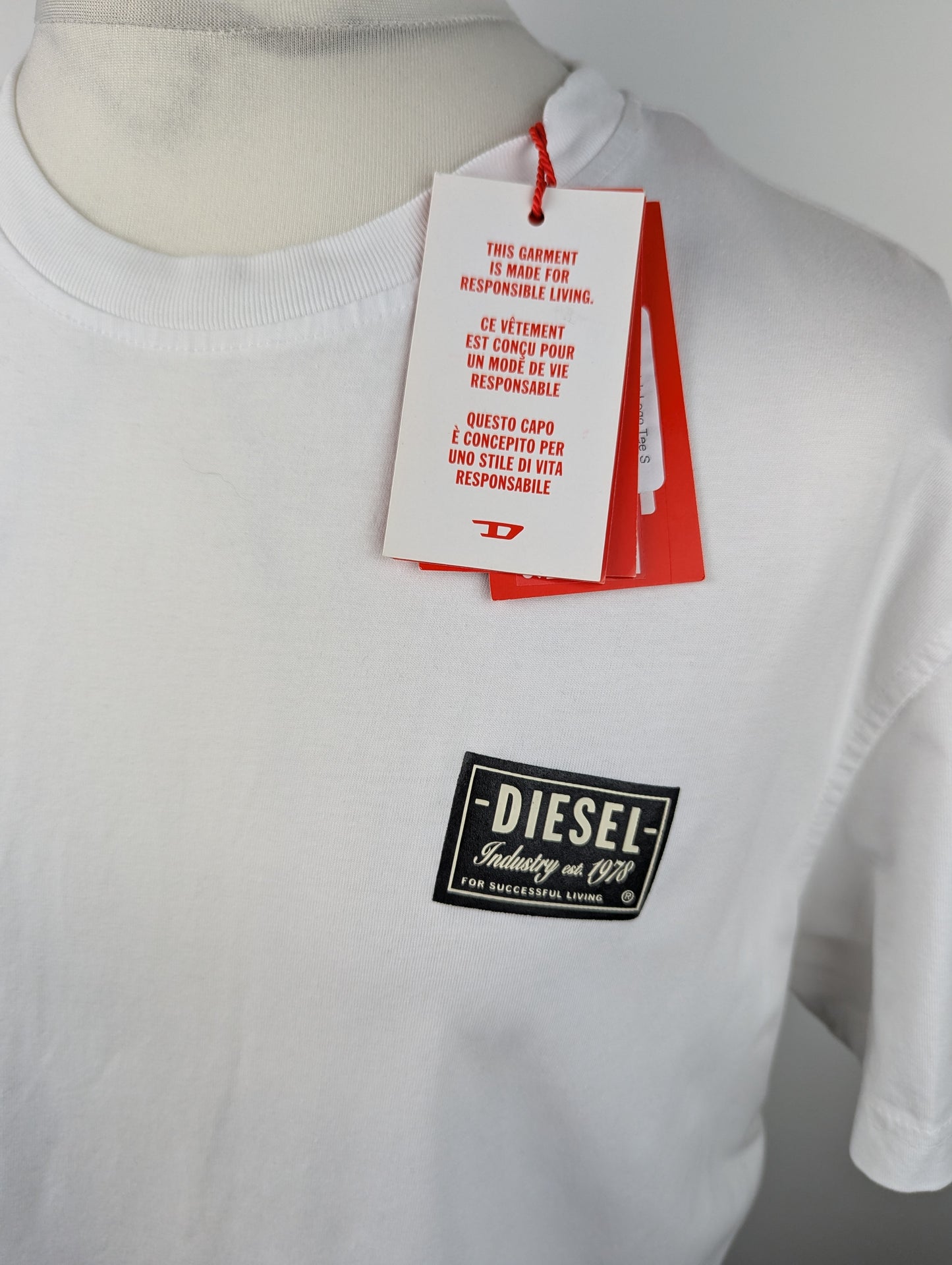 Diesel Patch Logo T-Shirt Mens - White