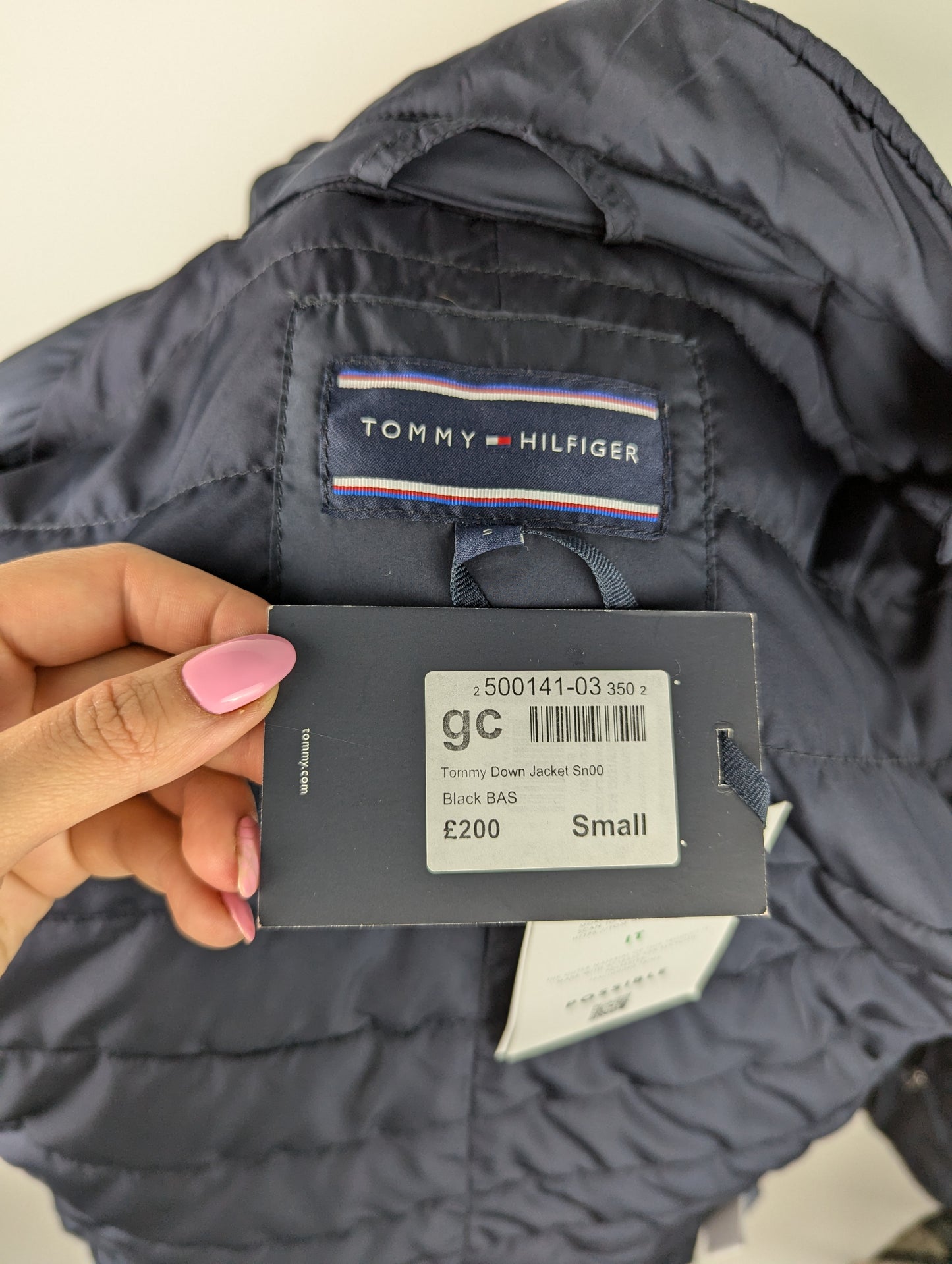Tommy Hilfiger Mens Quilted Down Jacket - Blue