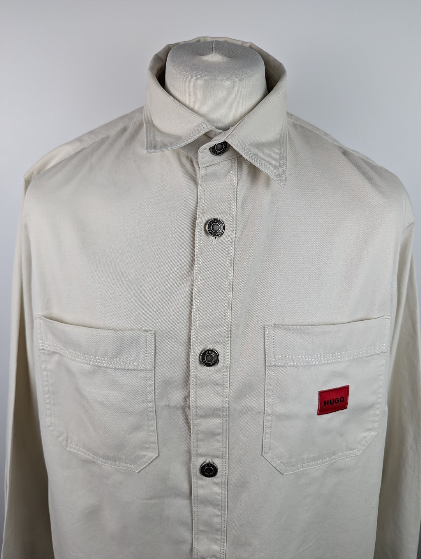 Hugo Mens Erato Overshirt Denim - Natural / Off white