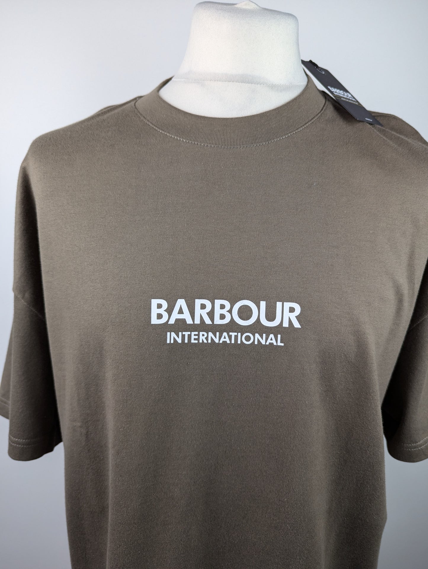 Barbour International Oversized Formula T-Shirt - Brown