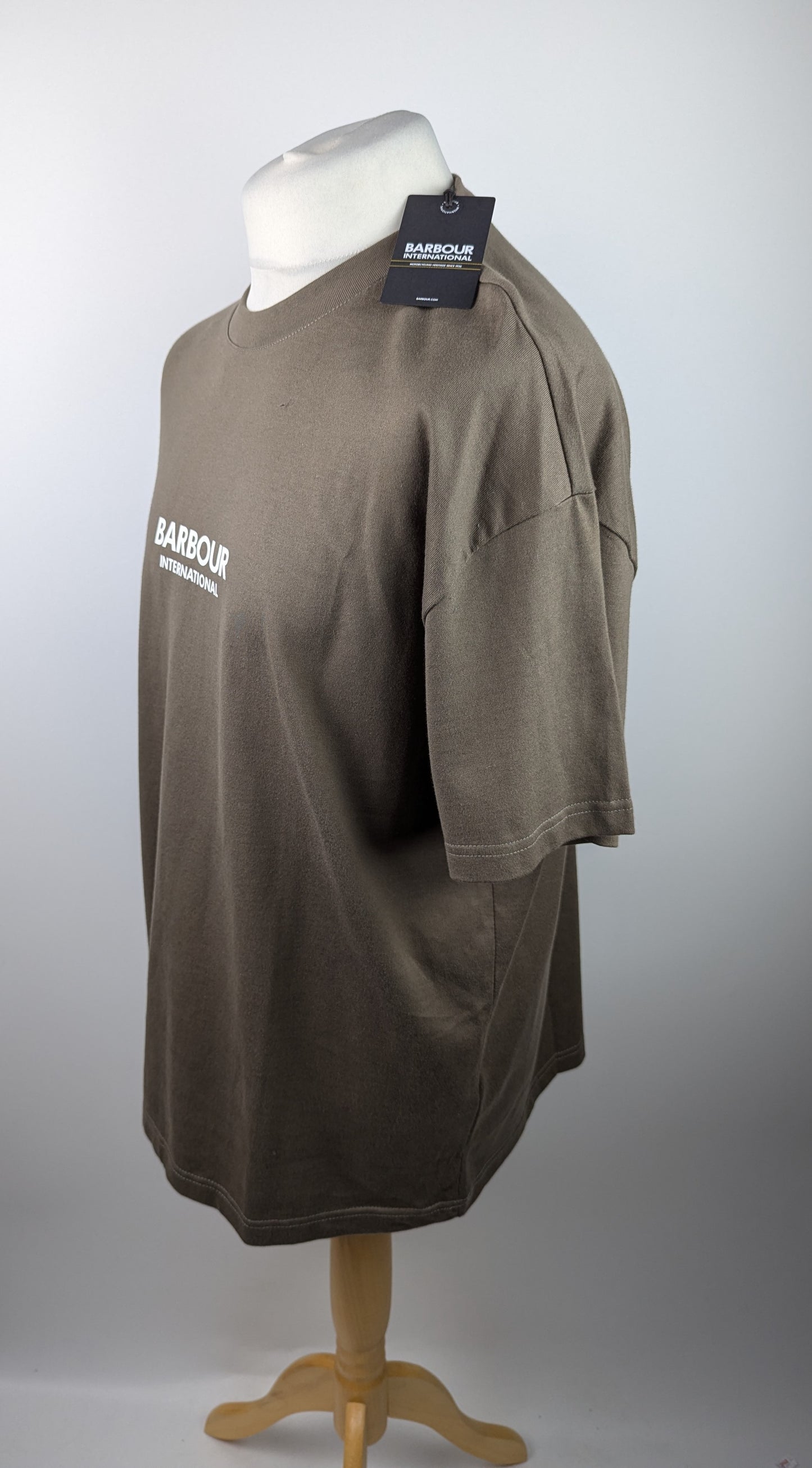 Barbour International Oversized Formula T-Shirt - Brown