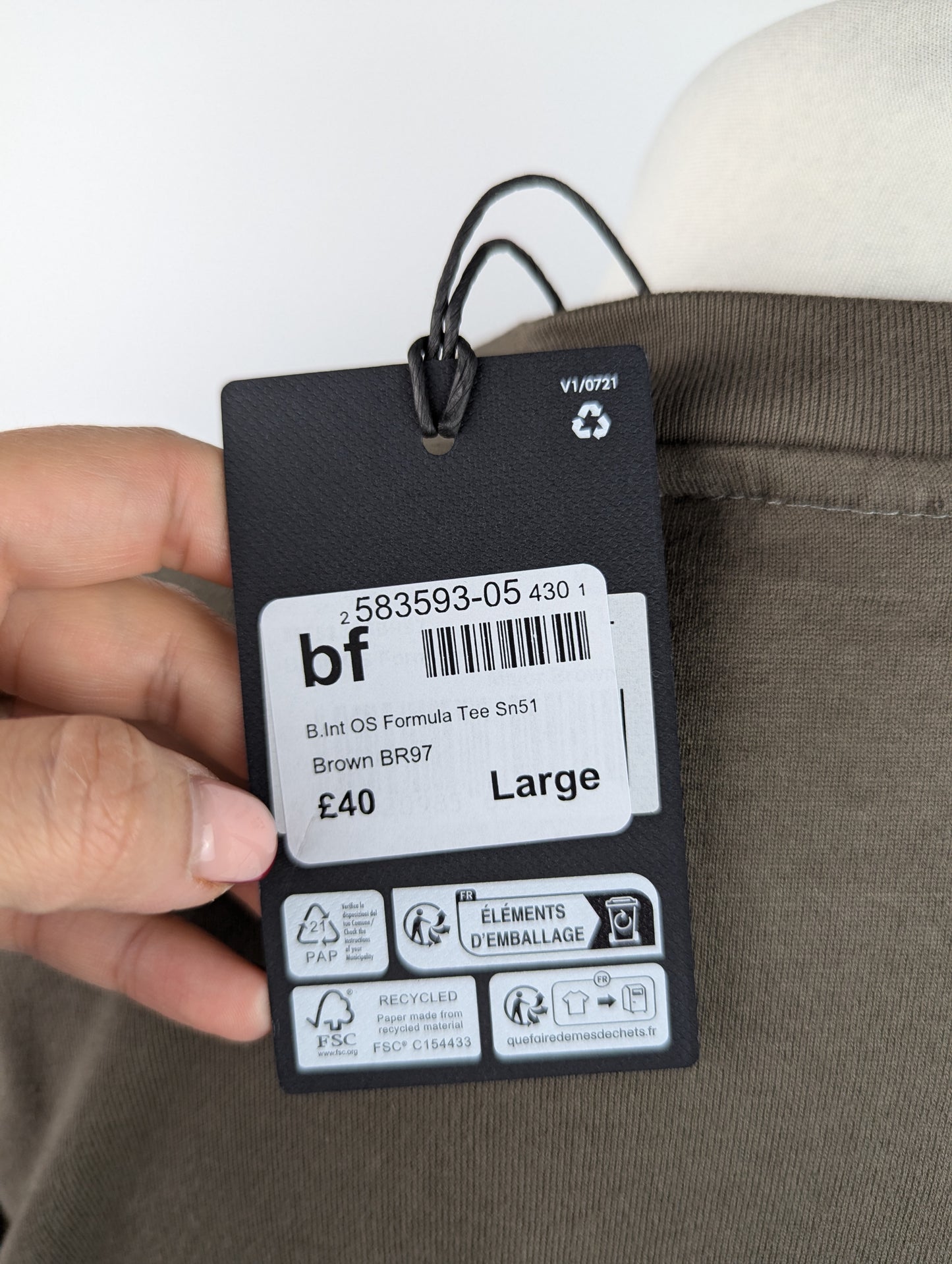 Barbour International Oversized Formula T-Shirt - Brown