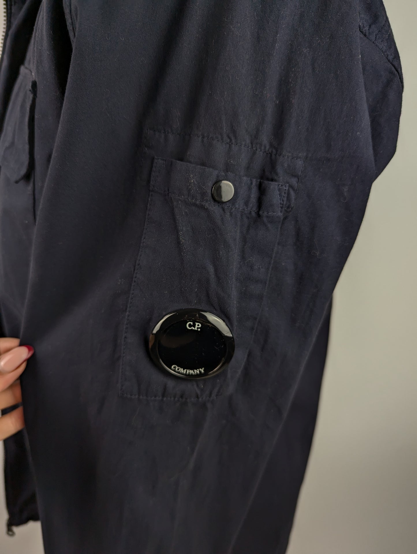 CP COMPANY Mens Zipped Overshirt - Navy Blue
