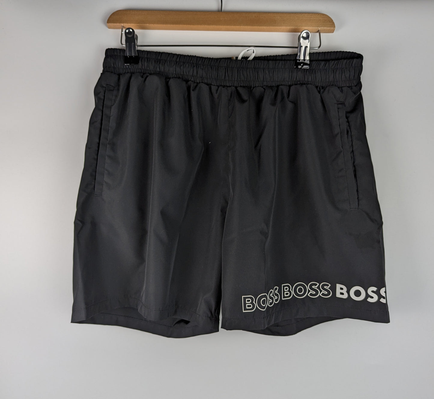 BOSS Mens Dolphin Swim Shorts- Black