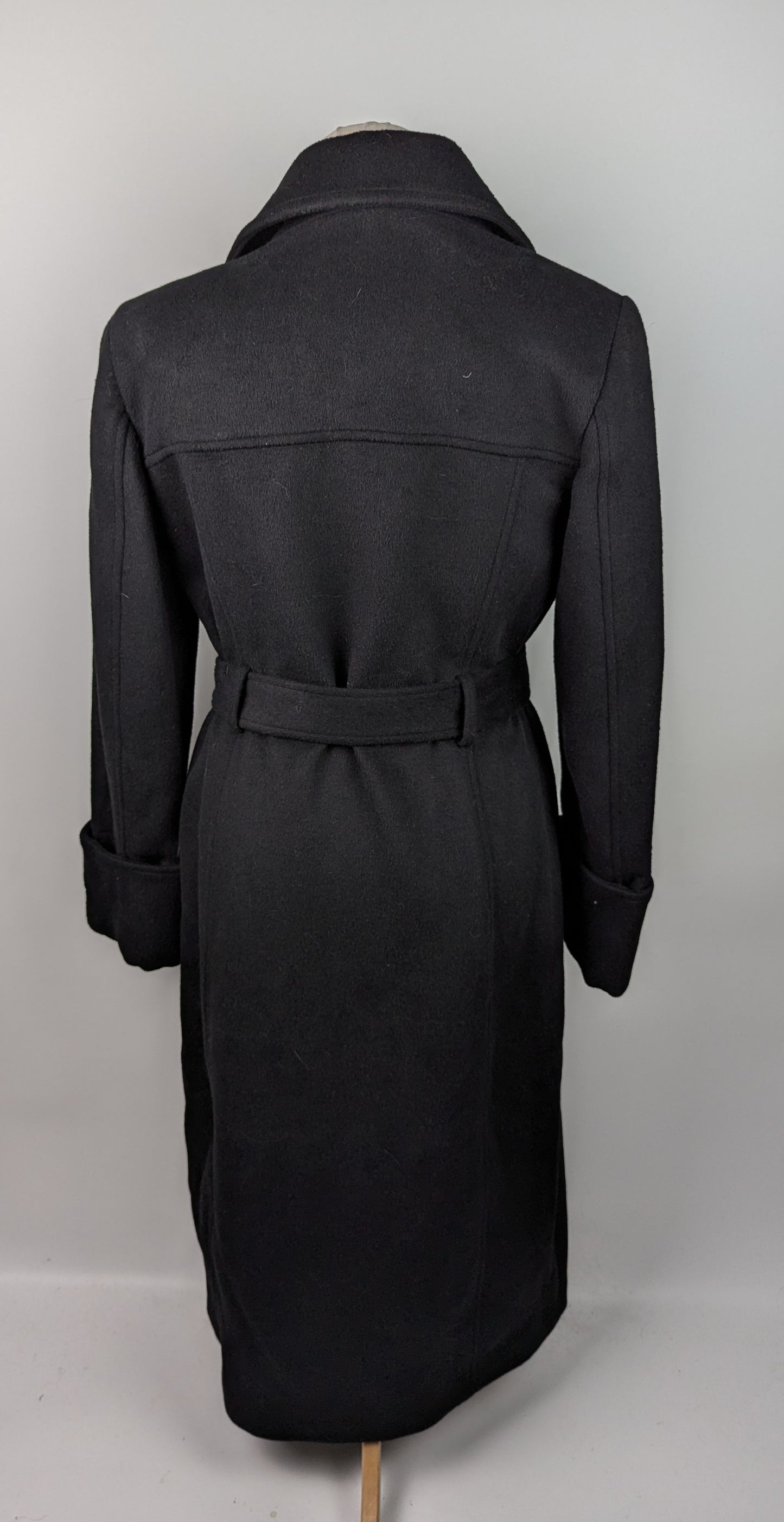 DKNY Womens Wool Coat - Black