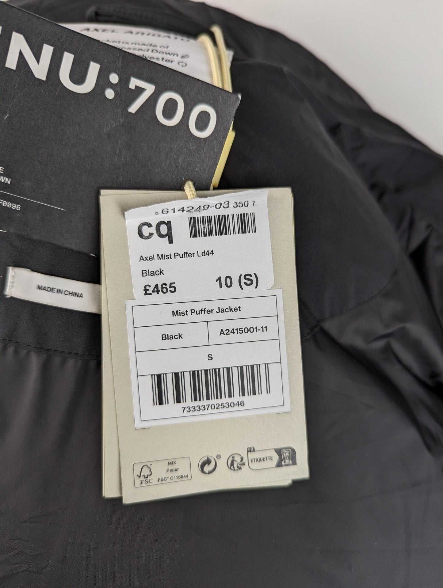 Axel Airgato Mist Puffer Jacket Womens - Black