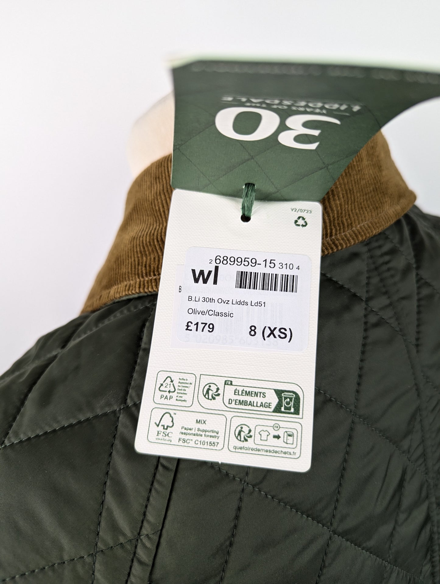 Barbour 30th Anniversary Liddesdale Oversized Quilted Jacket - Green