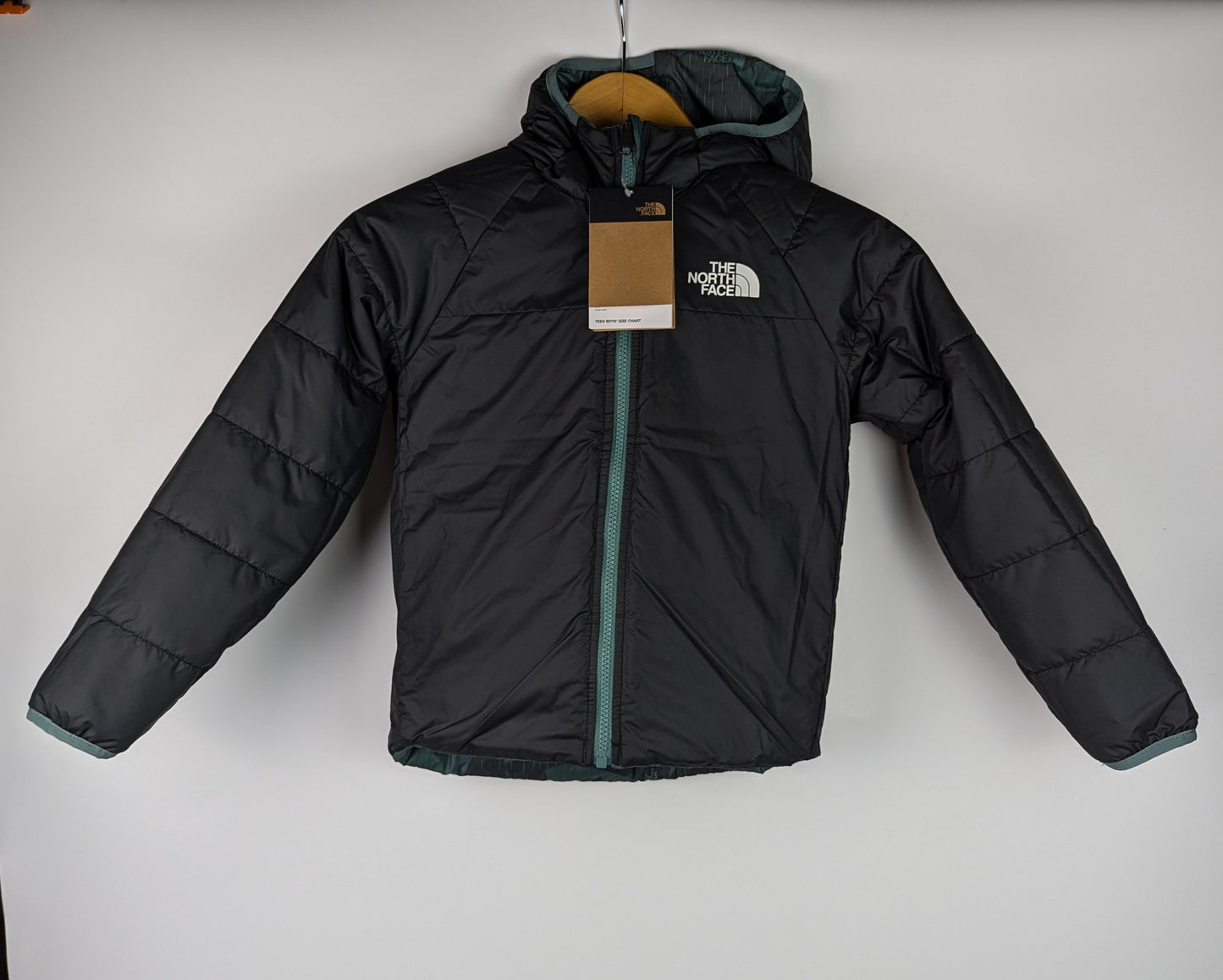 The North Face Boys Perrito Reversible Insulated Jacket - Dark Sage /Black