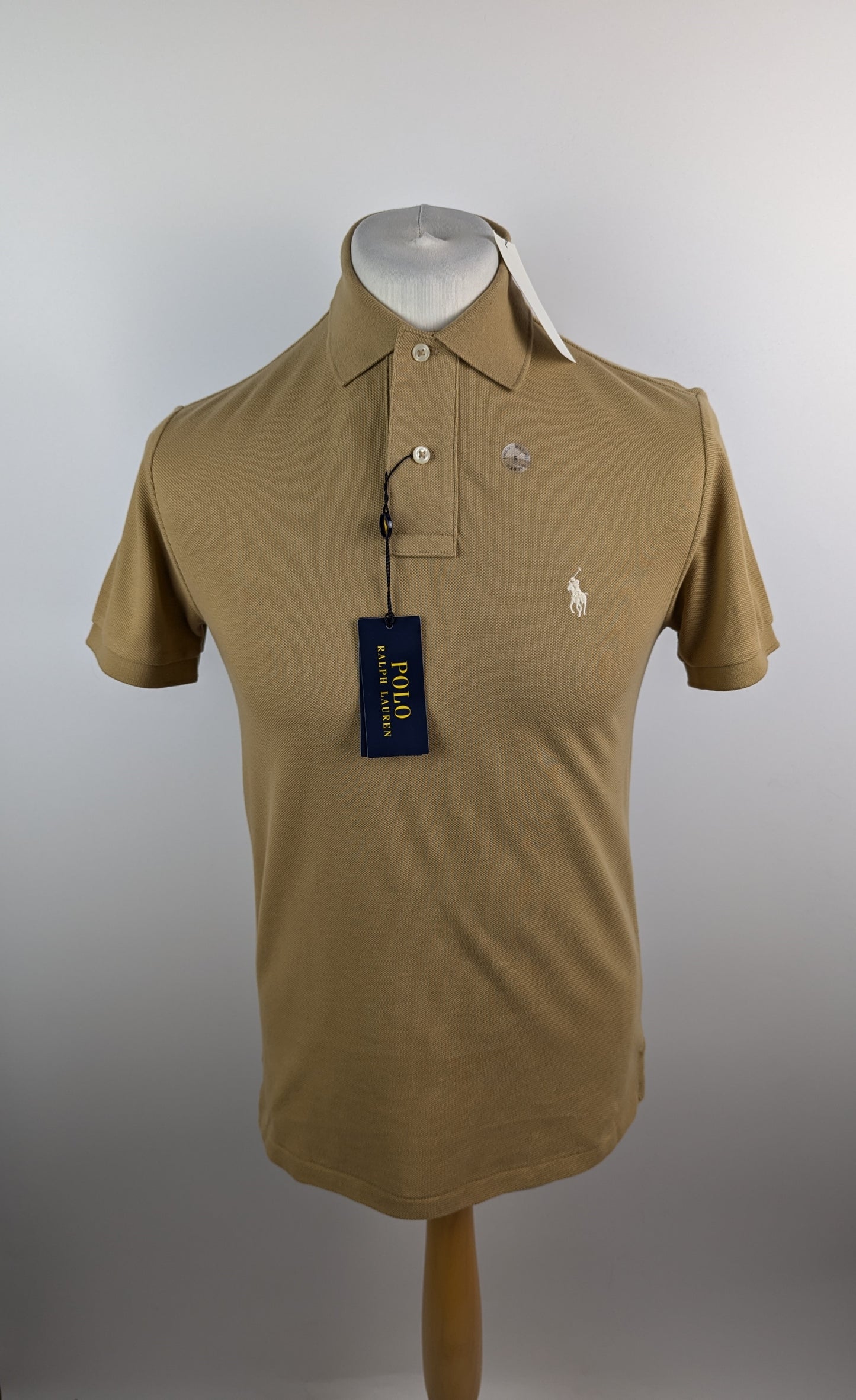 Polo Ralph Lauren The Iconic Mesh Custom Polo Shirt - Tan Beige / Brown