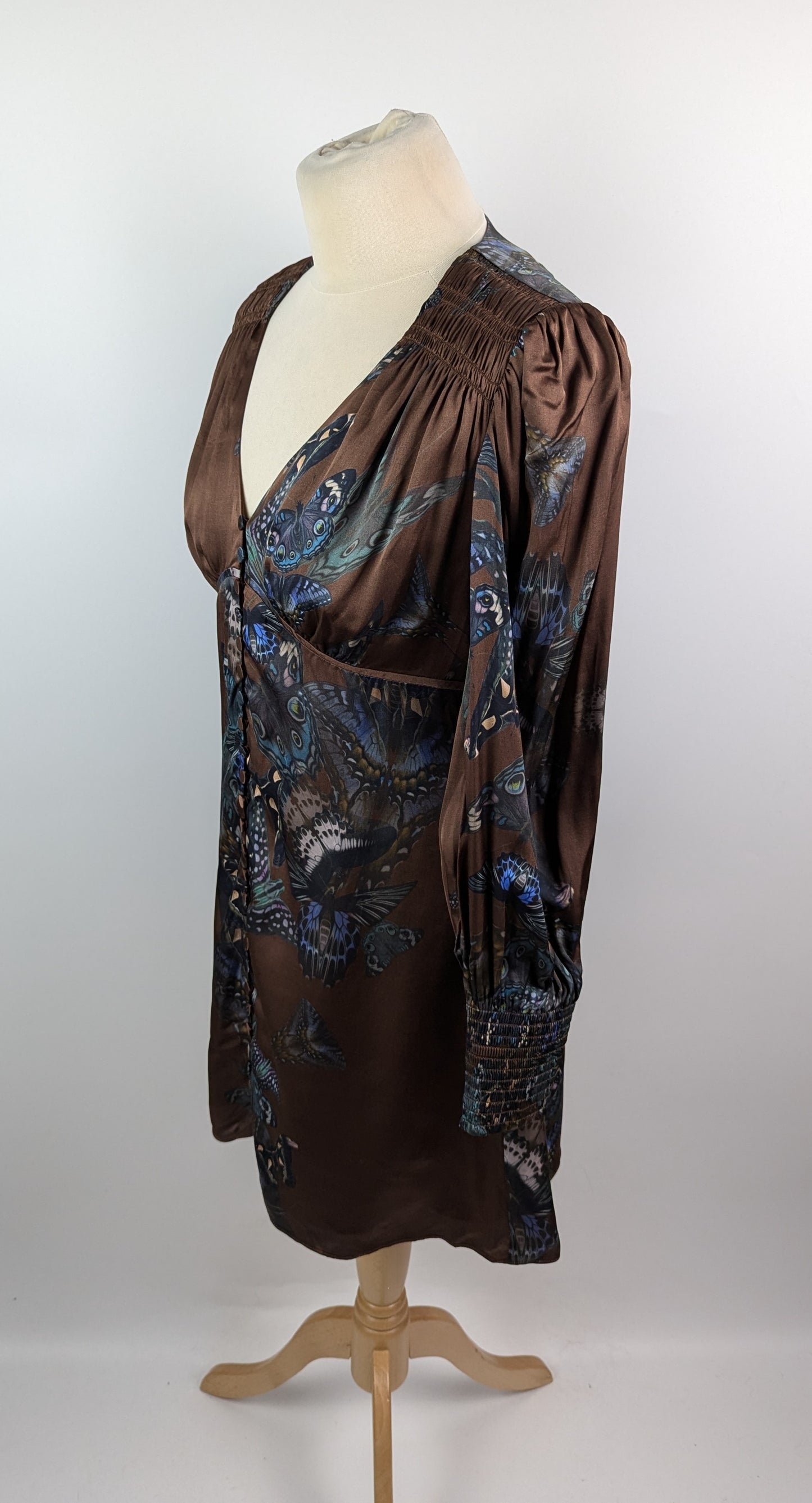 AllSaints Auden Lilly Dress - Coffee Brown