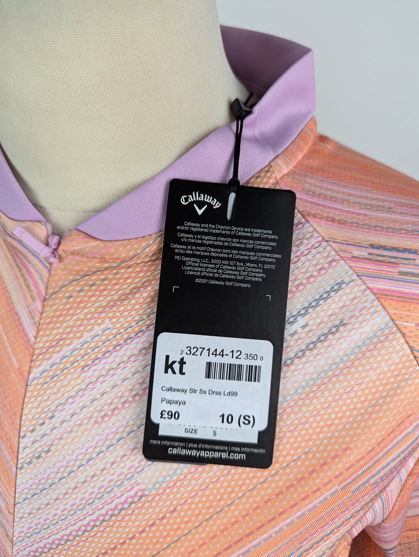 Callaway Strass Dress Womens Golf Dress - Orange / Multi