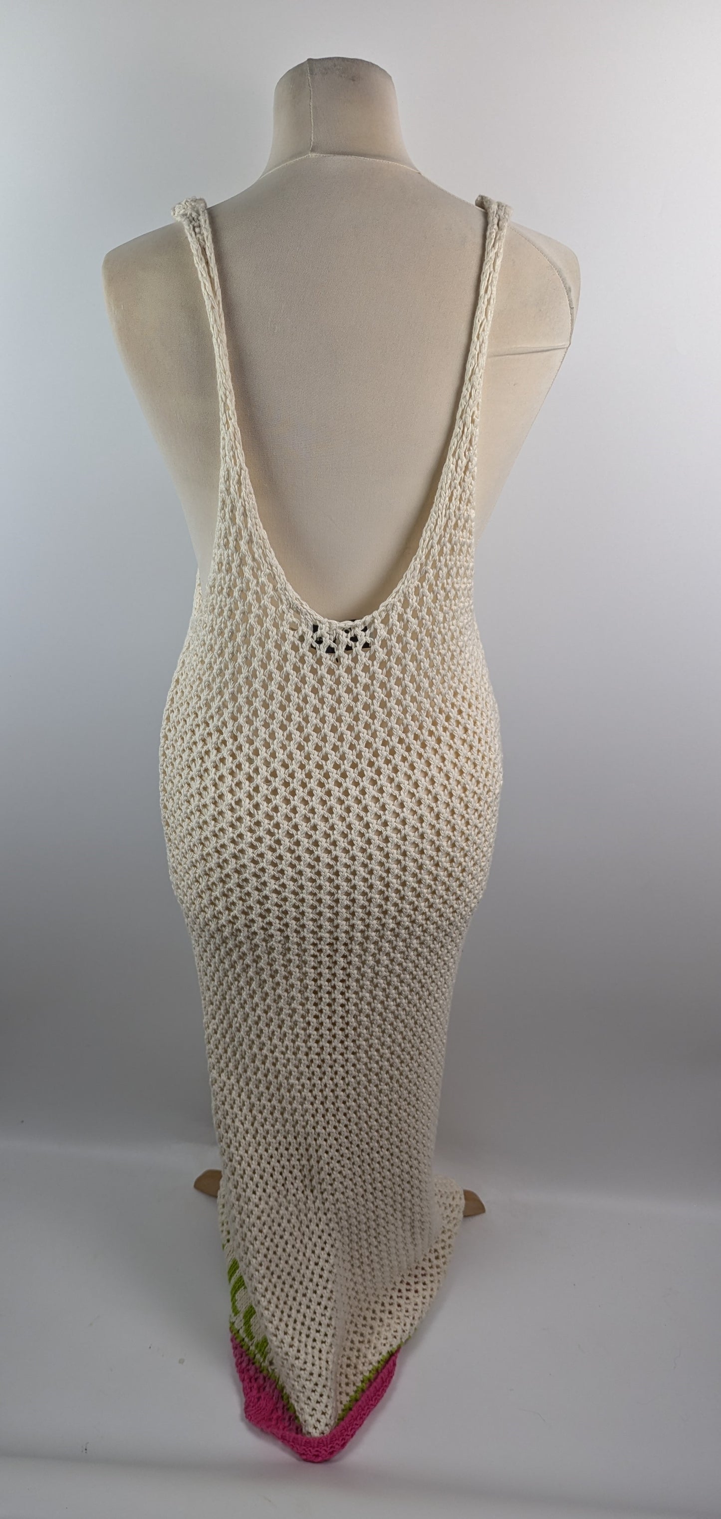 FIORUCCI Crochet Mesh Dress Womens - Cream / Multi