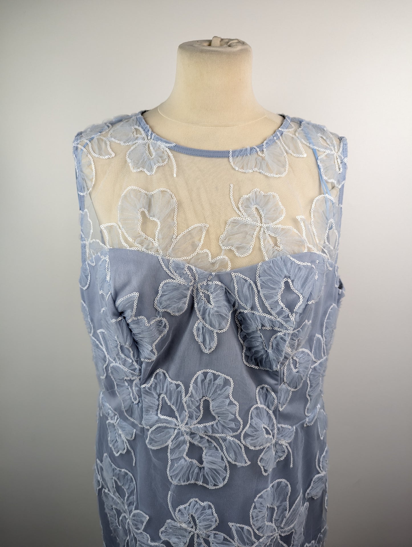 Gina Bacconi Elia embroidered dress - Blue