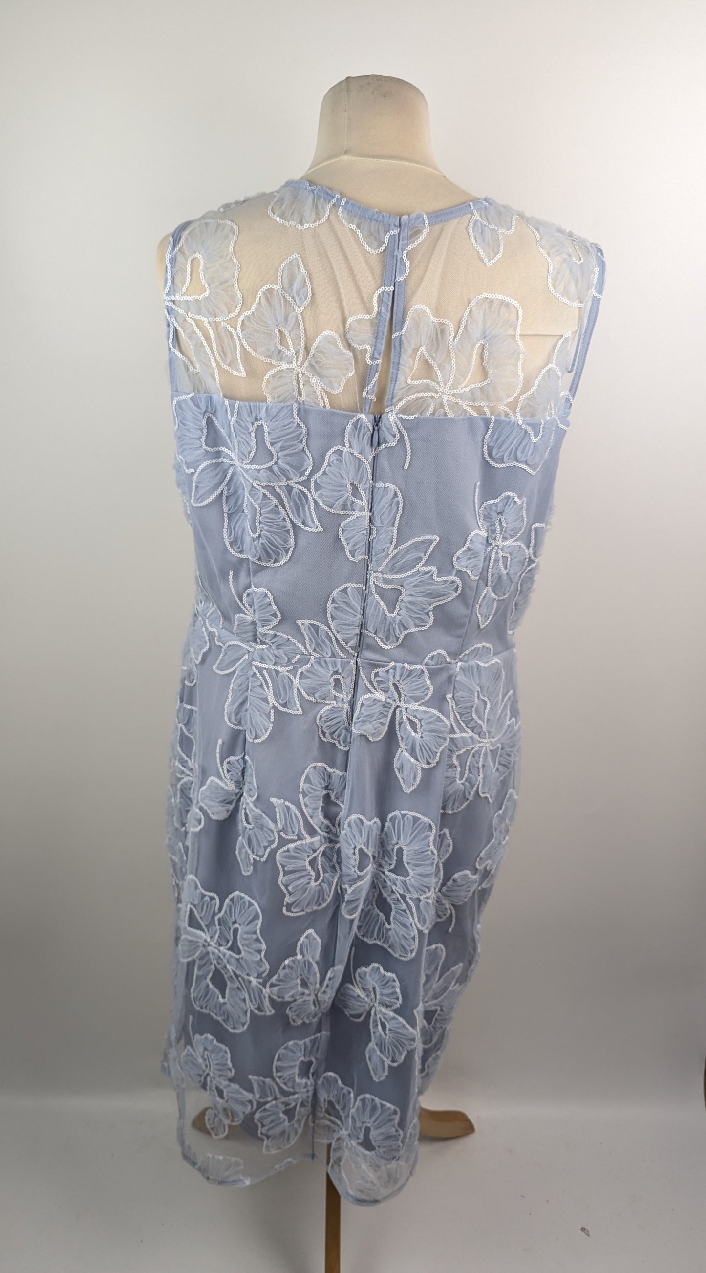 Gina Bacconi Elia embroidered dress - Blue