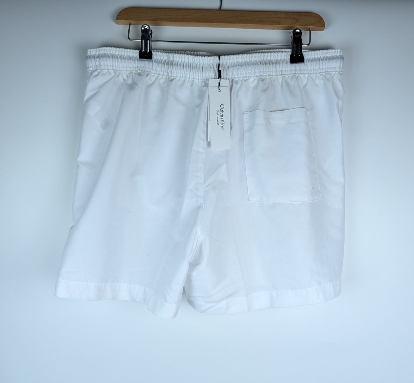 CALVIN KLEIN Large Logo Swim Shorts - White