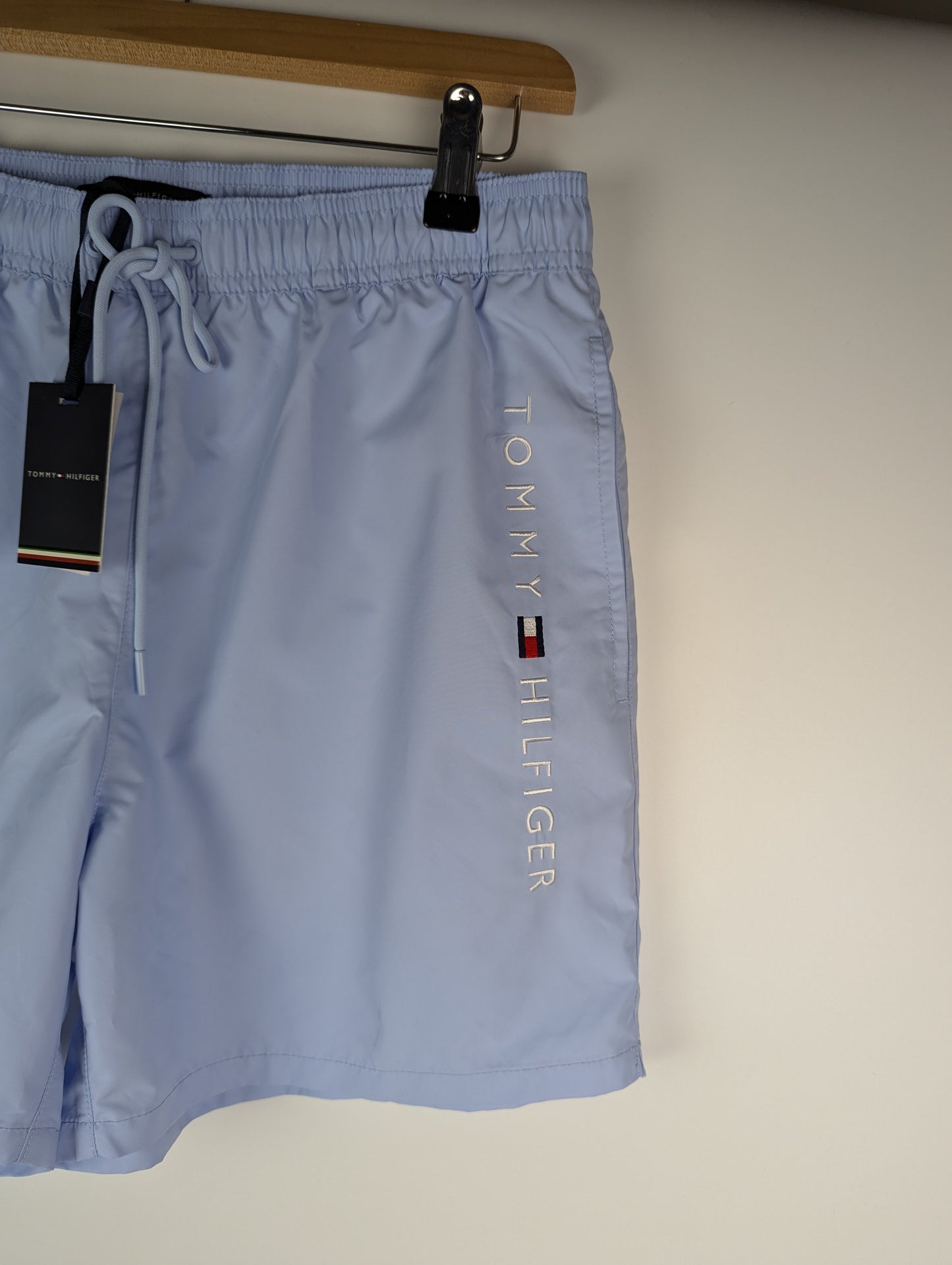 Tommy Hilfiger Drawstring Swim Shorts - Light Blue