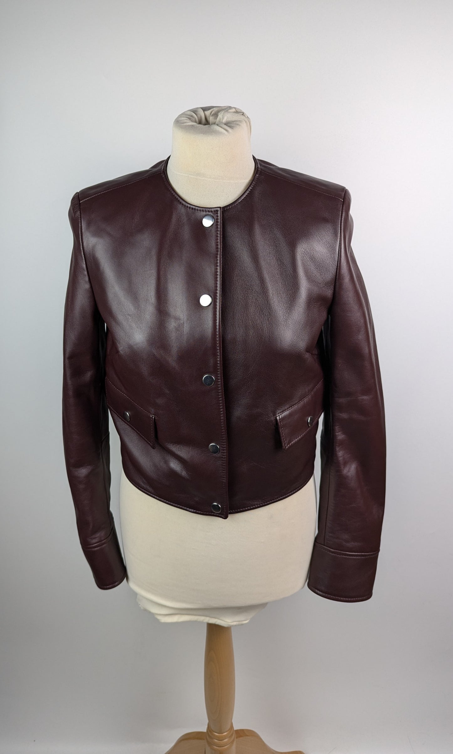 Boss Samarie Womens Leather Jacket - Purple