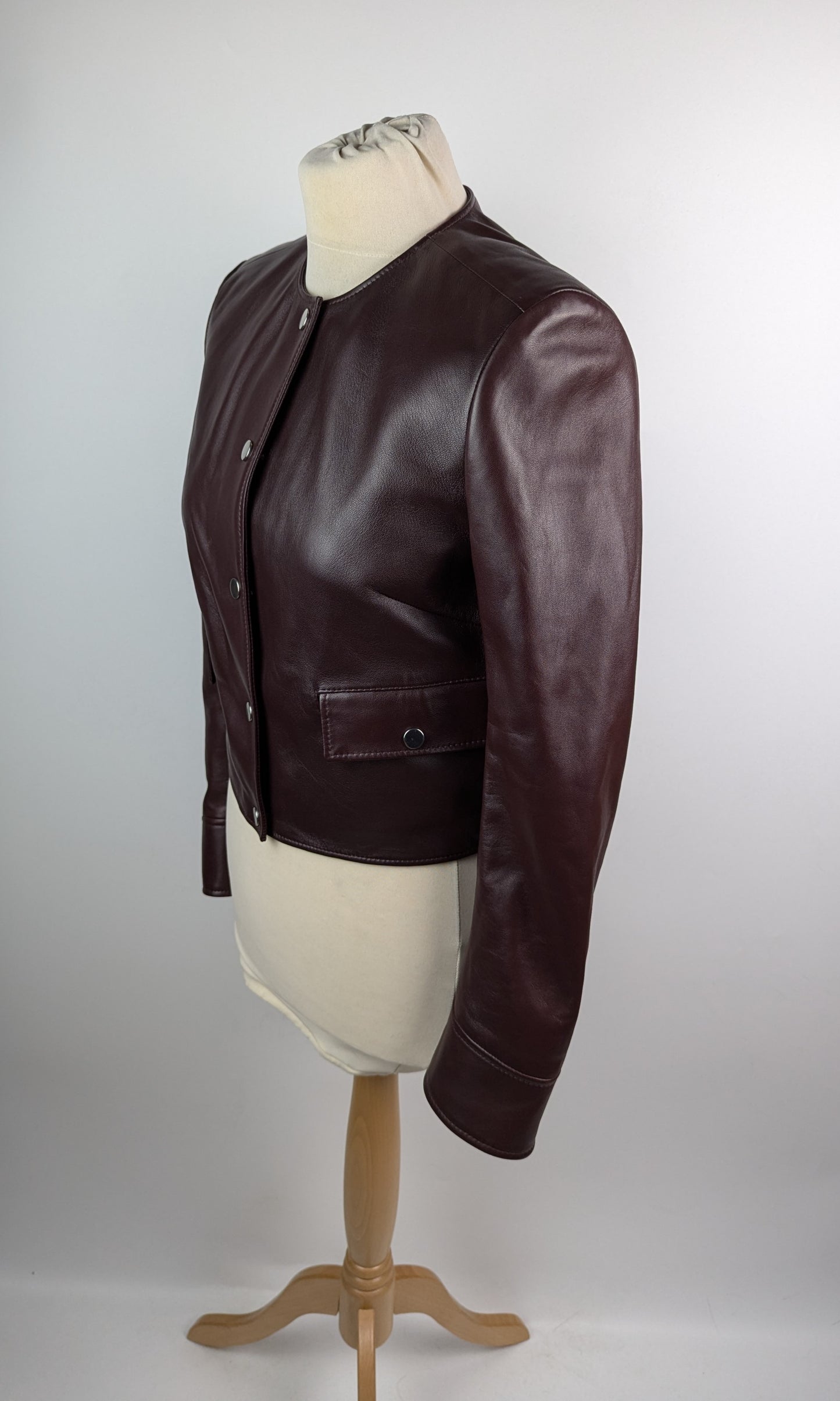 Boss Samarie Womens Leather Jacket - Purple