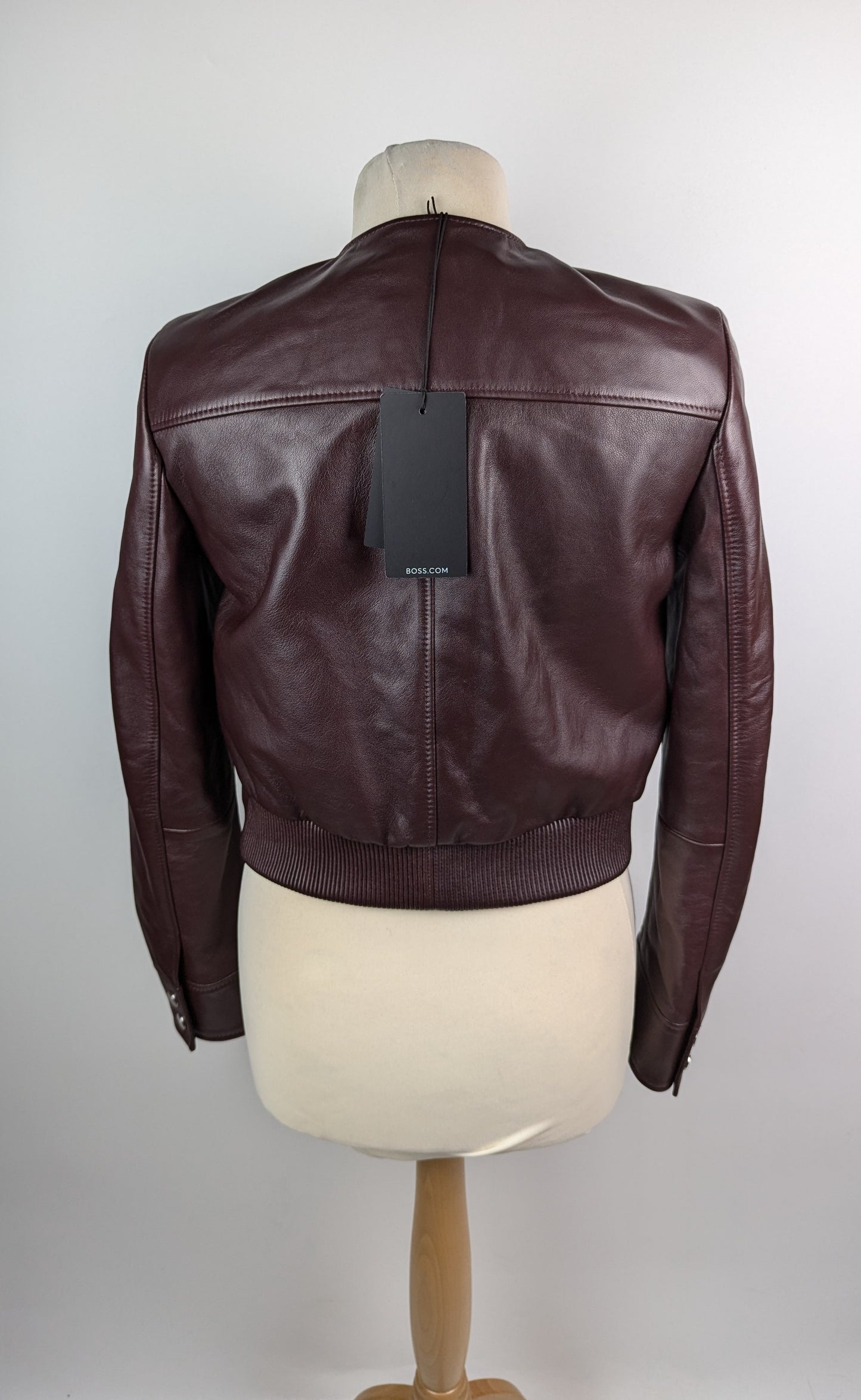 Boss Samarie Womens Leather Jacket - Purple