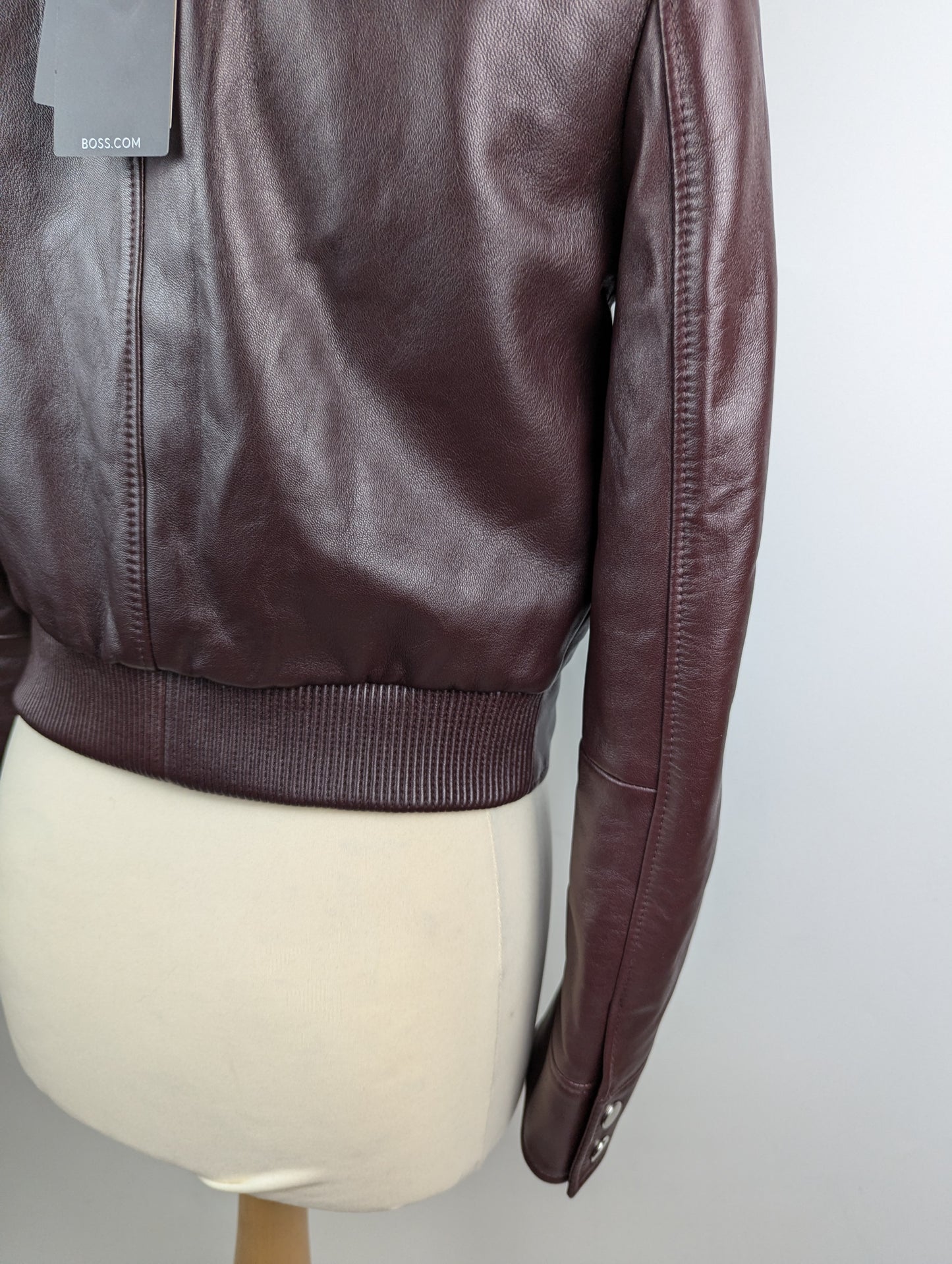 Boss Samarie Womens Leather Jacket - Purple