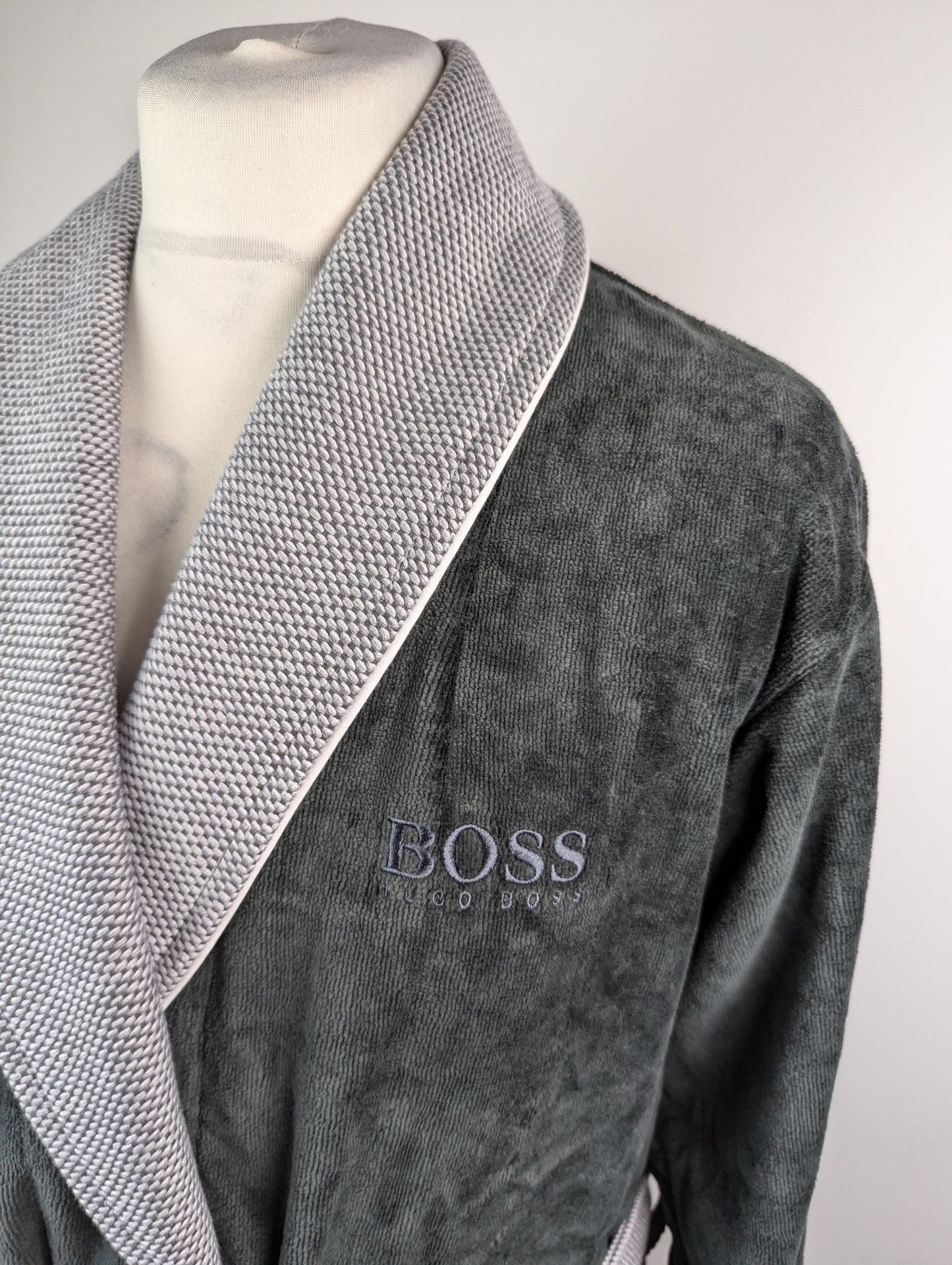 Hugo Boss Mens Lord Onyx Dressing Gown / Kimono - Grey