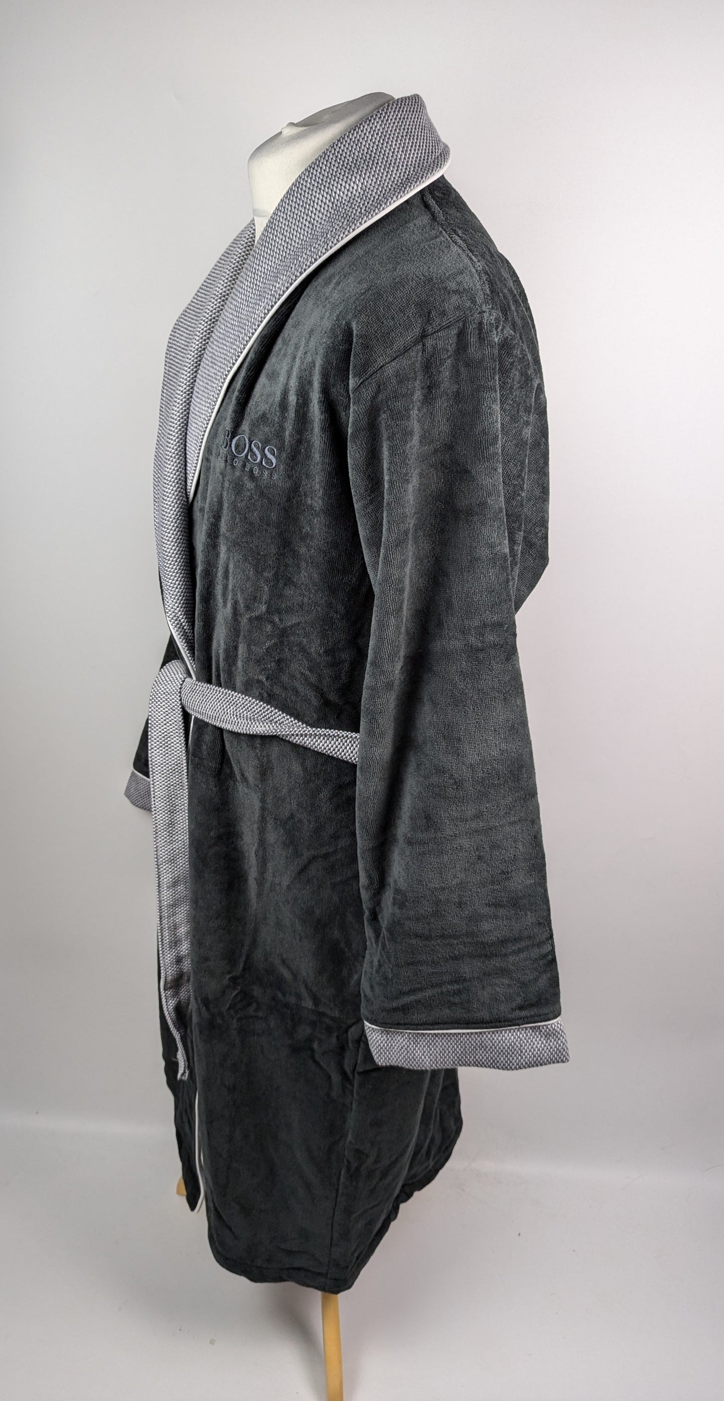 Hugo Boss Mens Lord Onyx Dressing Gown / Kimono - Grey