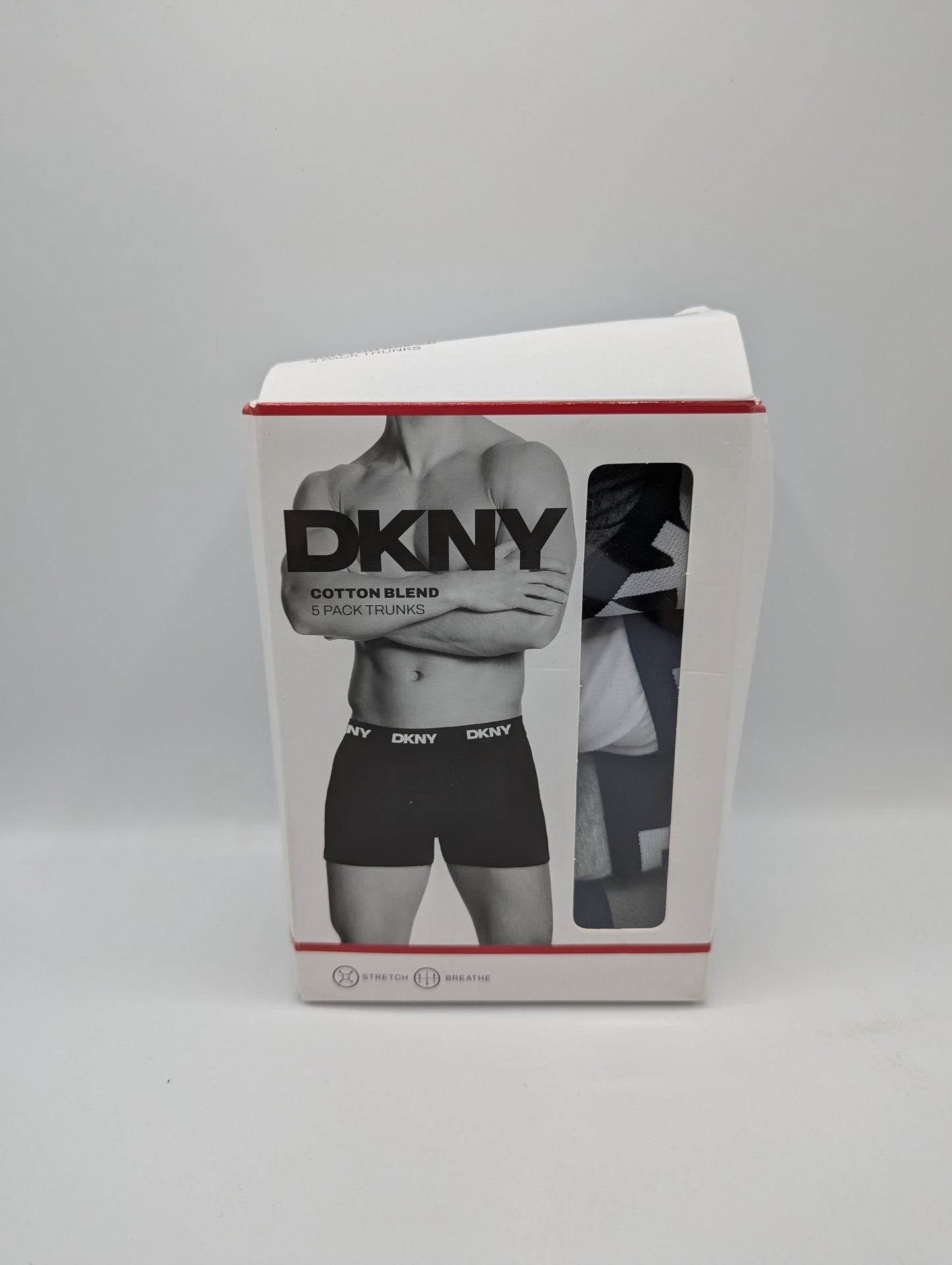 DKNY Trunk Portland 4 Pack Mens Boxers - Grey / White / Blue