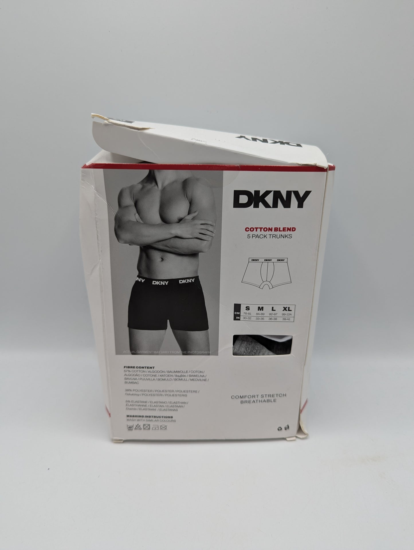 DKNY Trunk Portland 4 Pack Mens Boxers - Grey / White / Blue