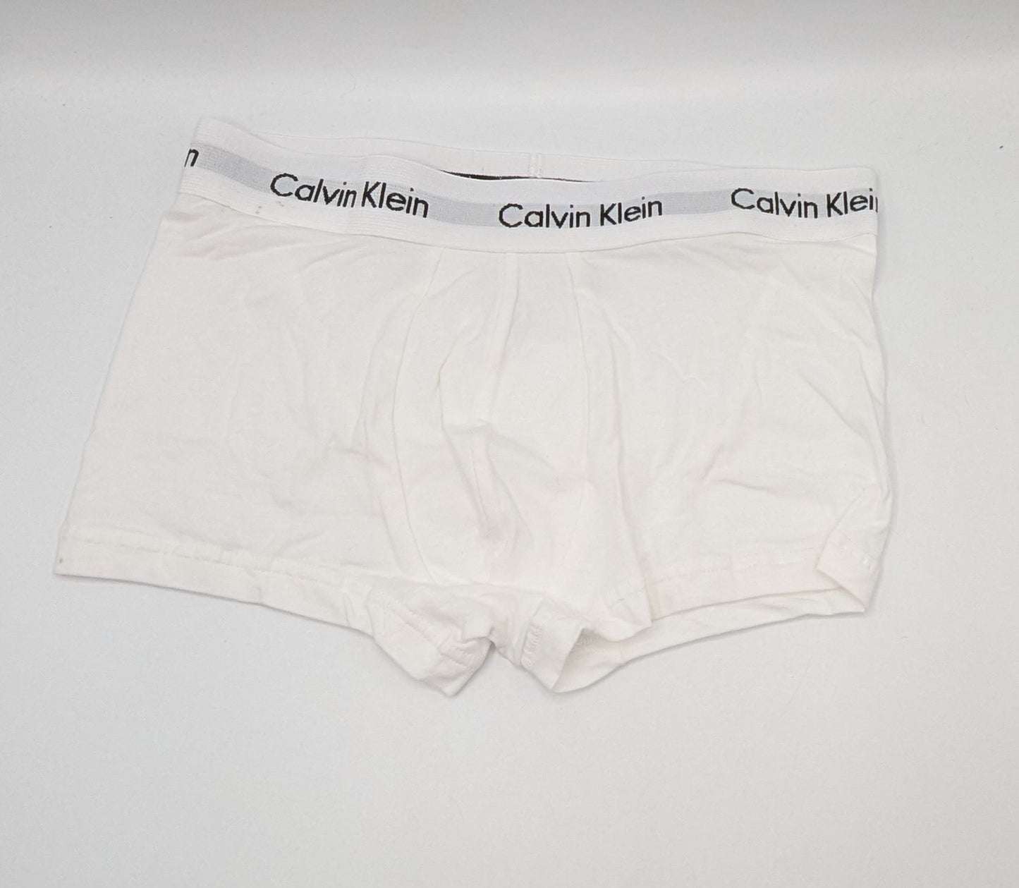 CALVIN KLEIN 3 Pack Cotton Stretch Low Rise Boxer Trunks - Grey / White / Blue
