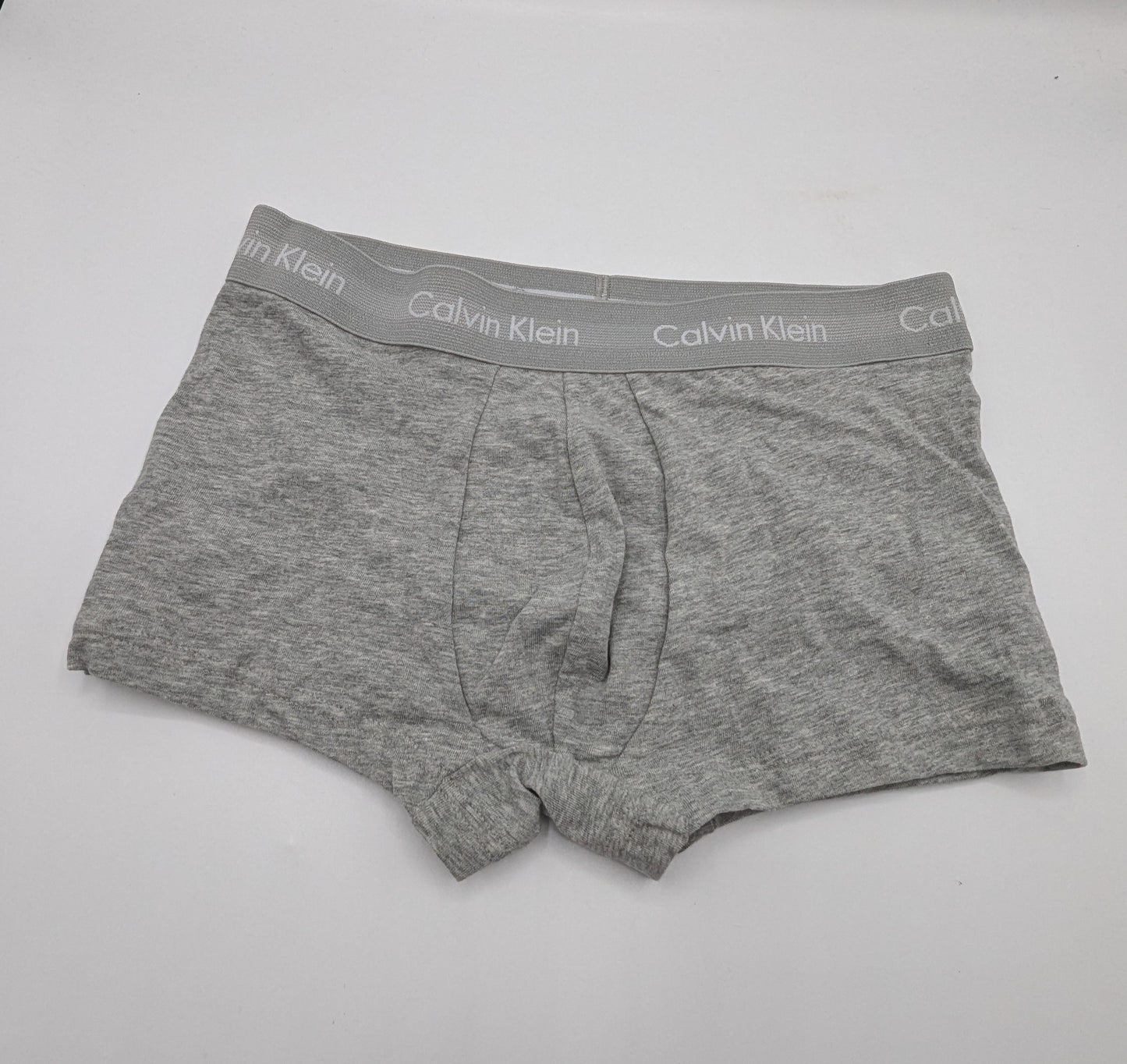 CALVIN KLEIN 3 Pack Cotton Stretch Low Rise Boxer Trunks - Grey / White / Blue