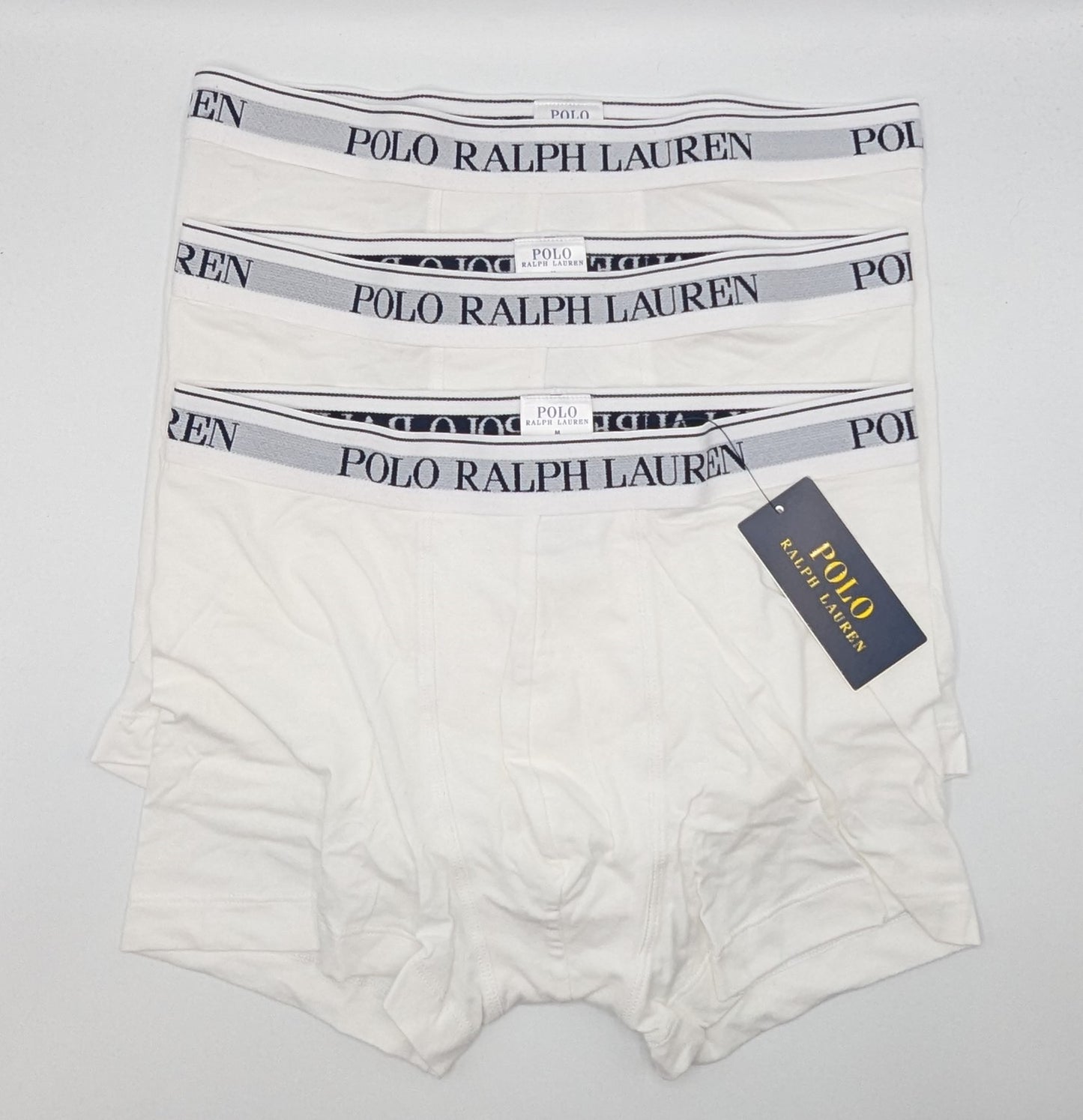 Polo Ralph Lauren Men's 3-Pack Cotton Trunks- White