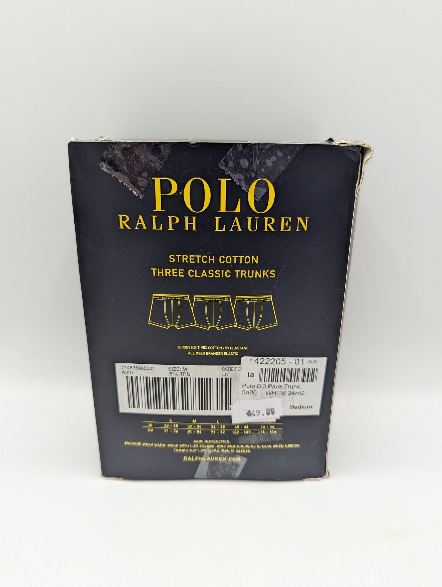Polo Ralph Lauren Men's 3-Pack Cotton Trunks- White