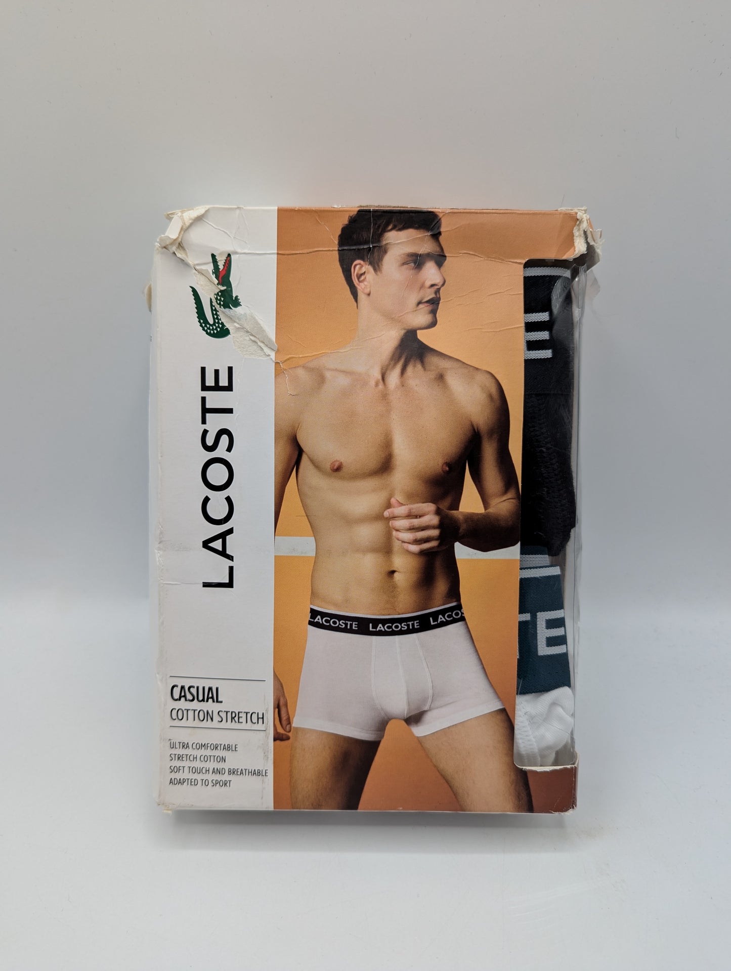 Lacoste 2 Pack Boxer Shorts - White / Black
