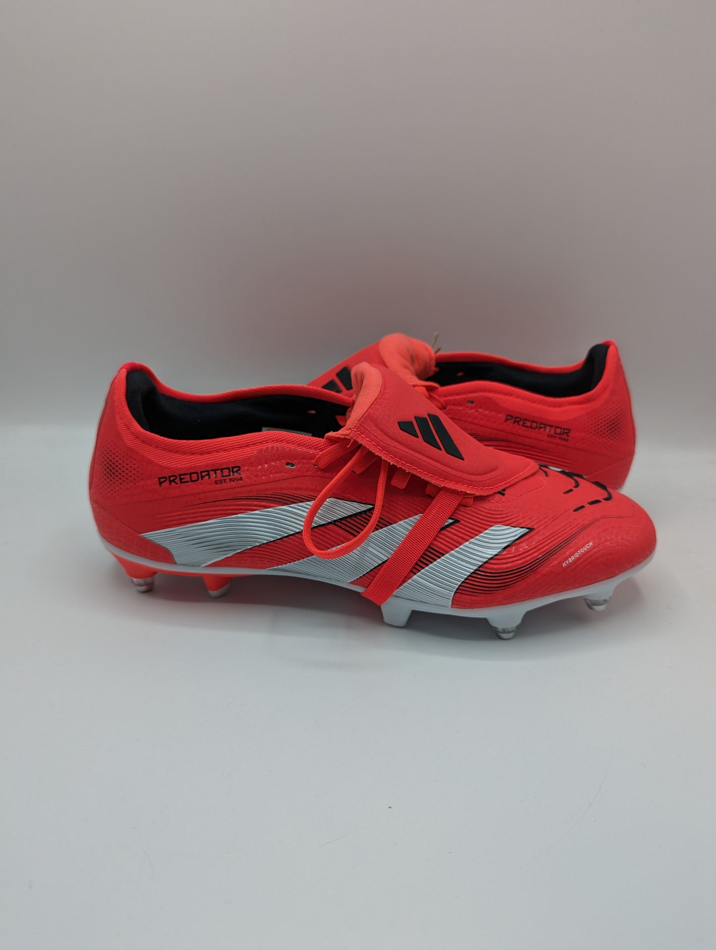 adidas Predator Pro Fold-Over Tongue Firm Ground Football Boots - Red / White