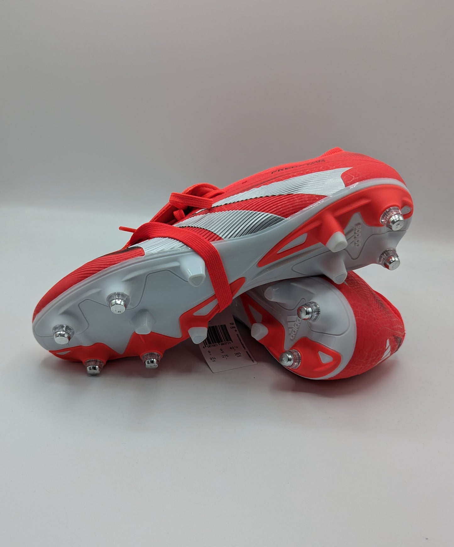 adidas Predator Pro Fold-Over Tongue Firm Ground Football Boots - Red / White