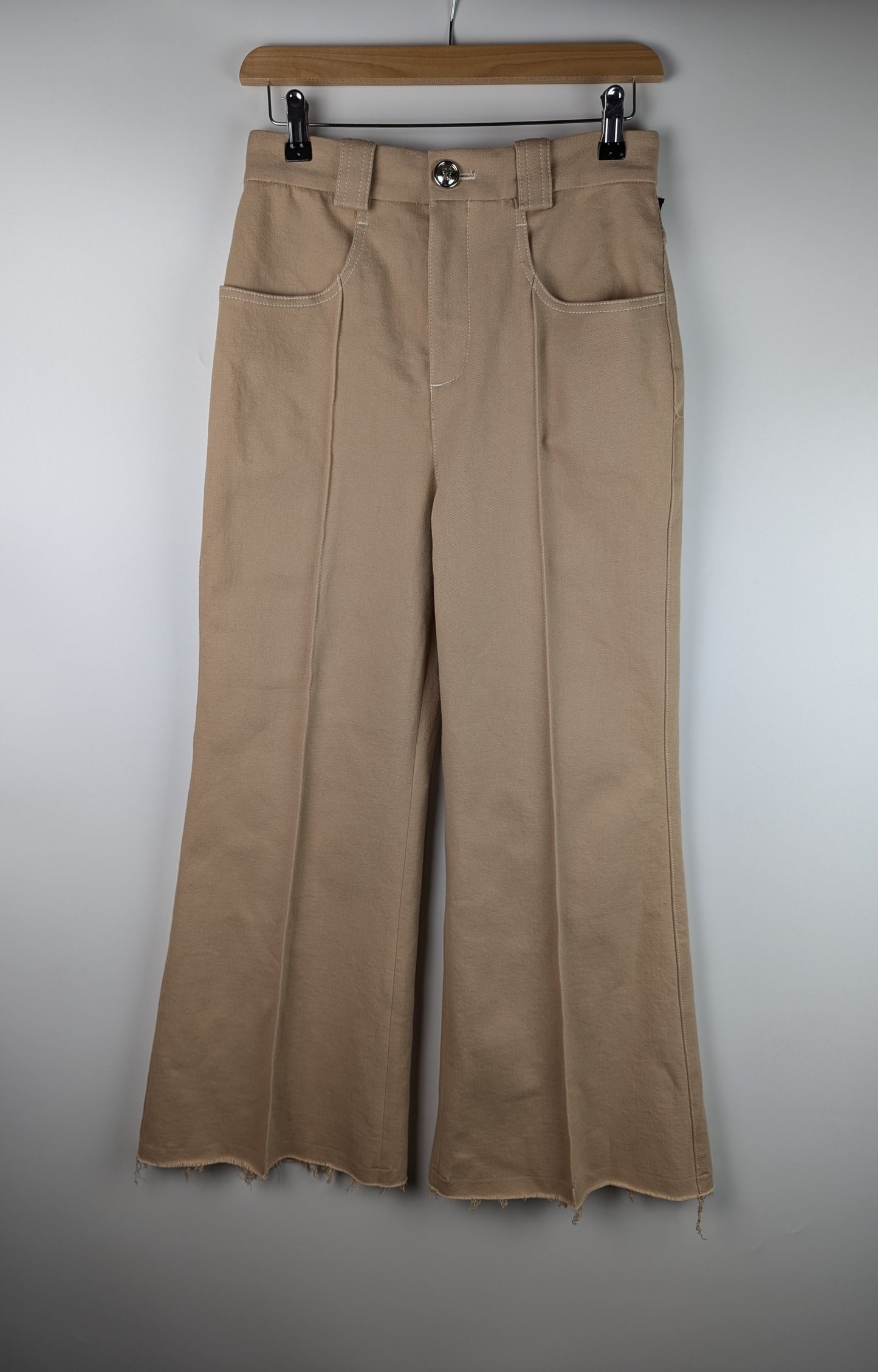 Giambattista Valli Cropped Wide-Leg Jeans - Beige