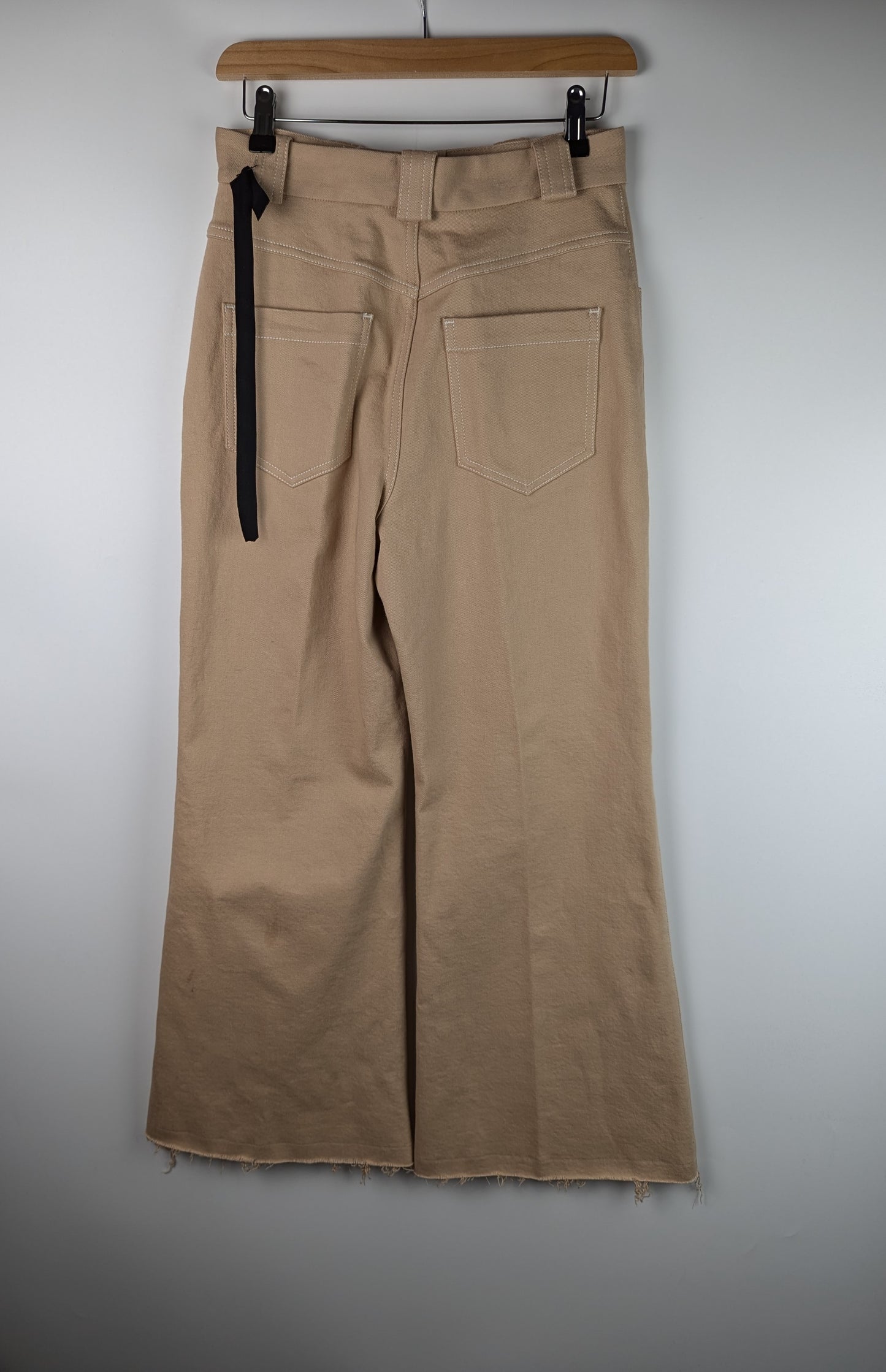Giambattista Valli Cropped Wide-Leg Jeans - Beige