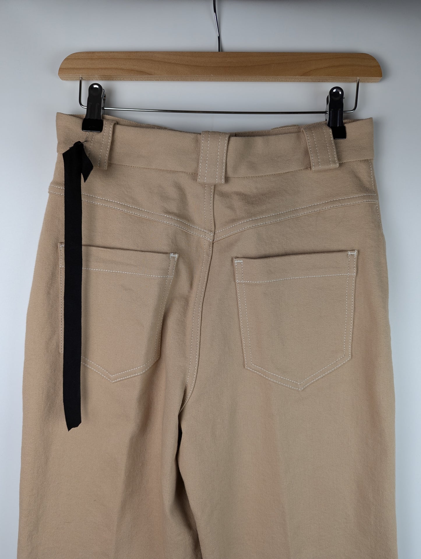 Giambattista Valli Cropped Wide-Leg Jeans - Beige
