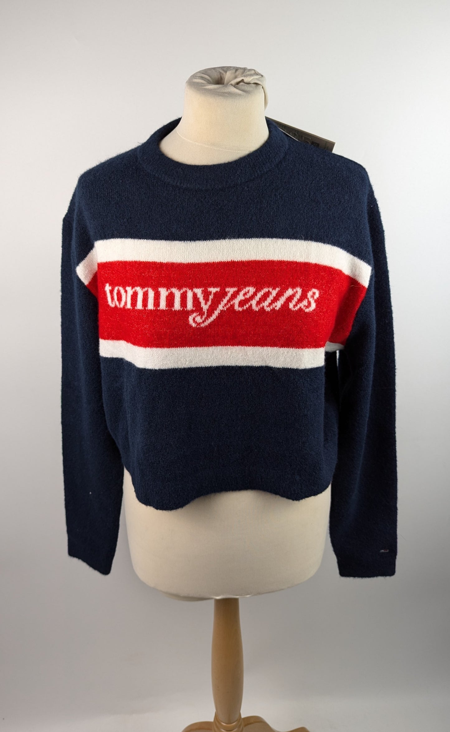Tommy Jeans Womens Script Sweater - Dark Navy